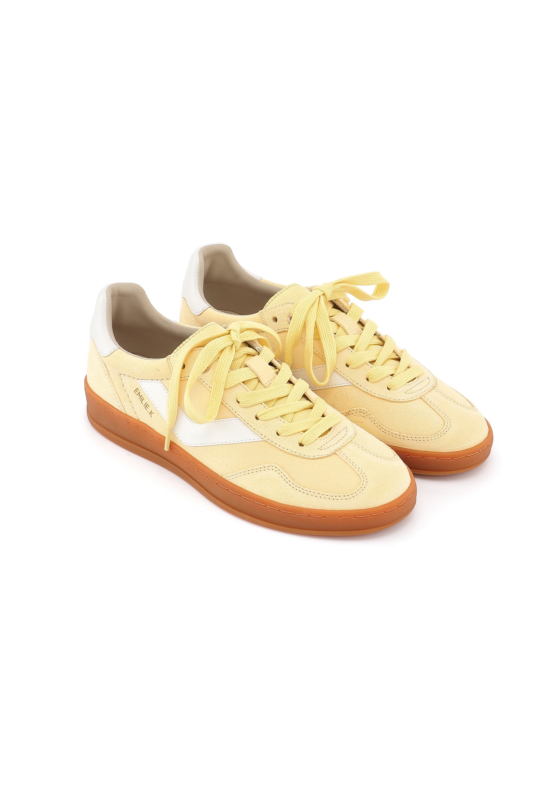 ELVA - Basket en cuir Jaune