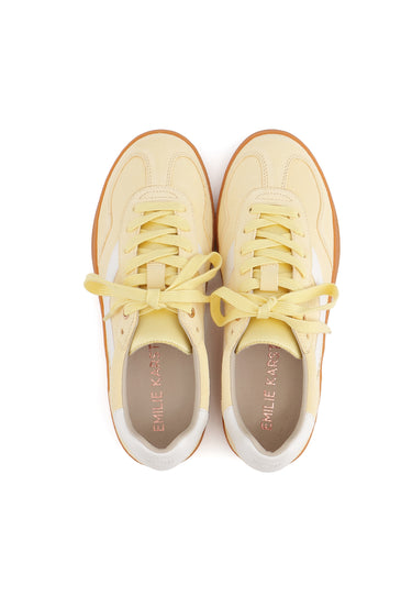 ELVA - Basket en cuir Jaune