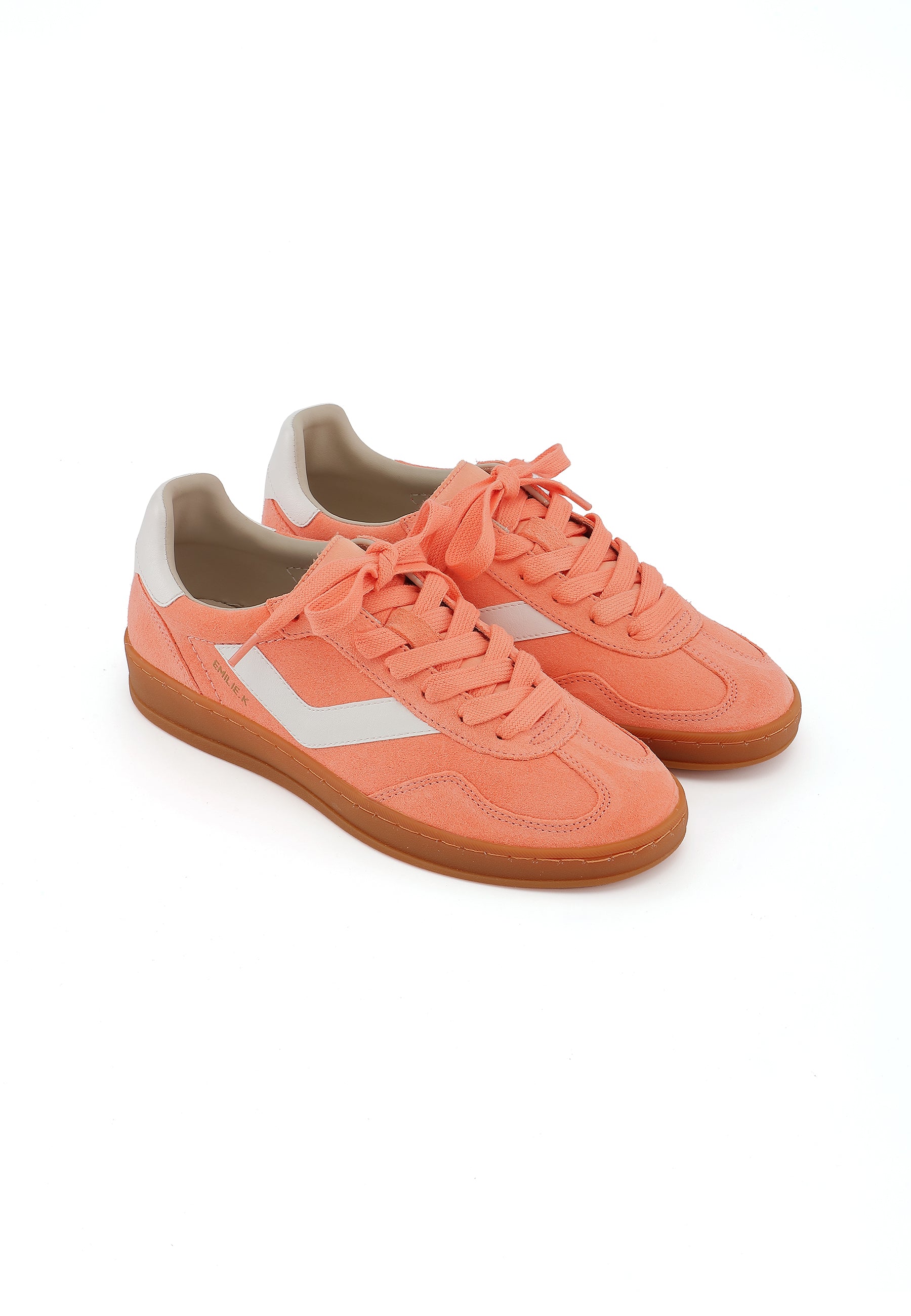 ELVA - Basket en cuir Orange