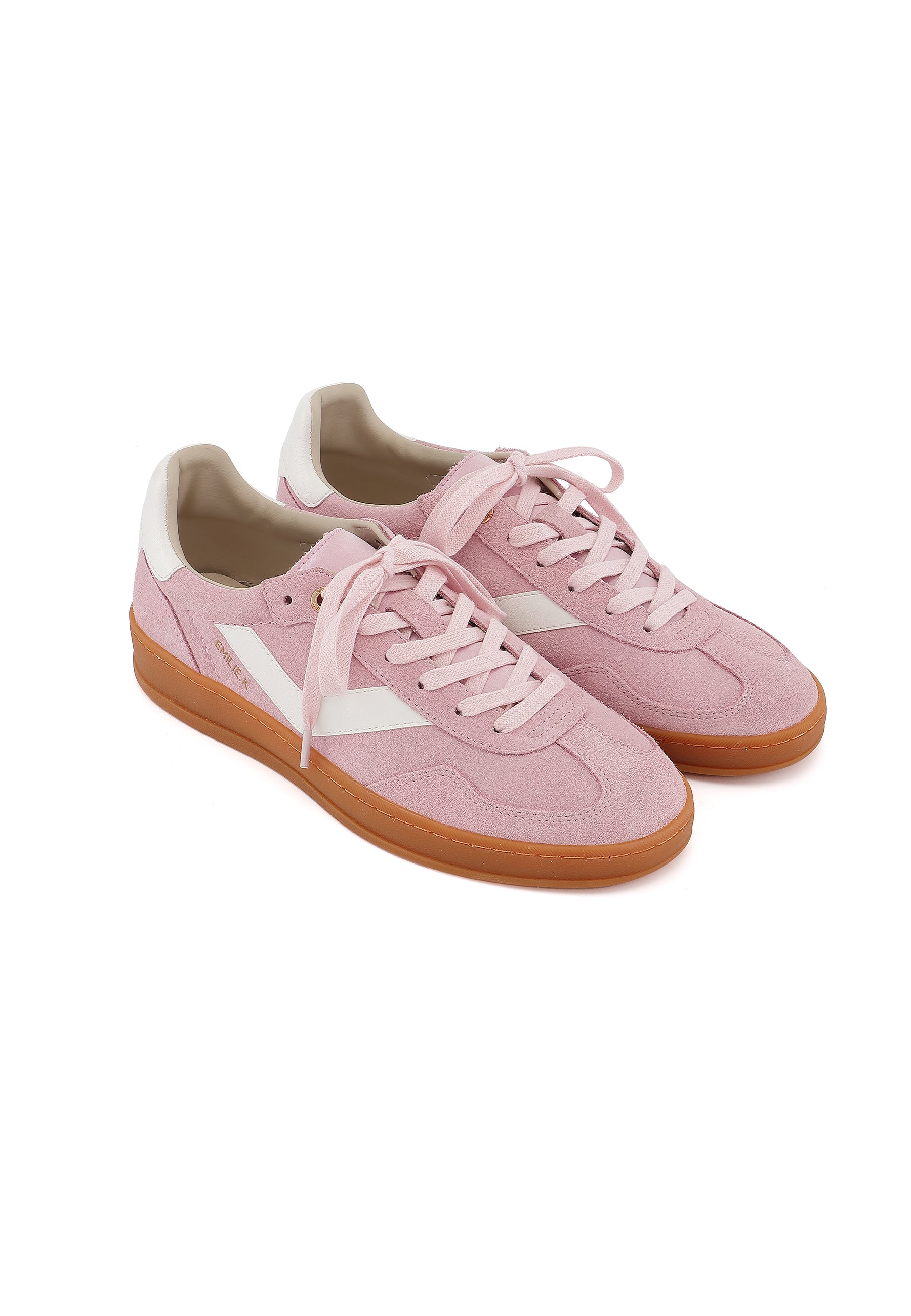 ELVA - Basket en cuir Rose