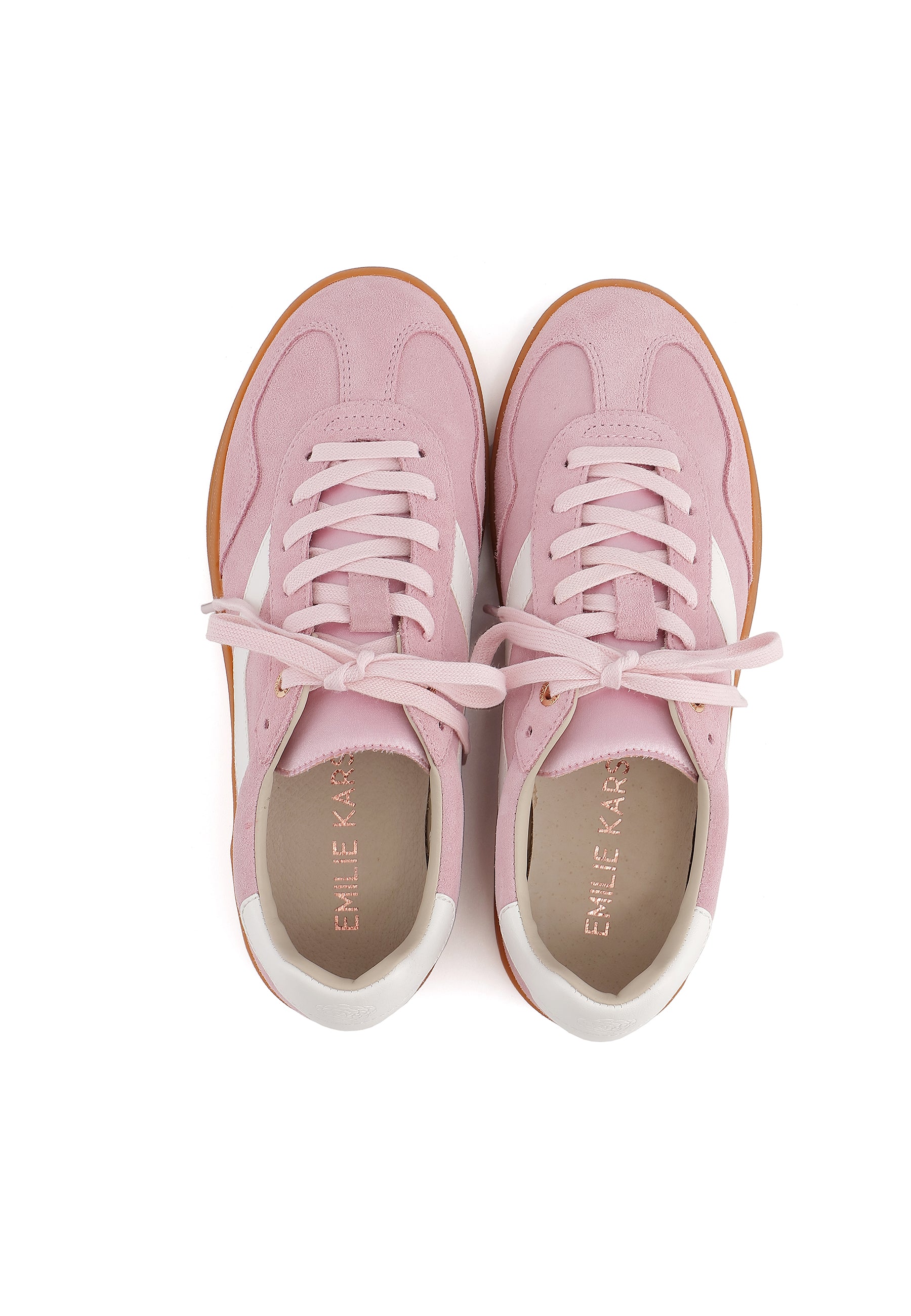 ELVA - Basket en cuir Rose