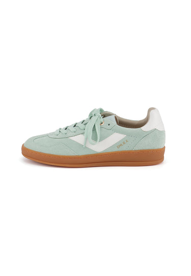 ELVA - Basket en cuir Vert