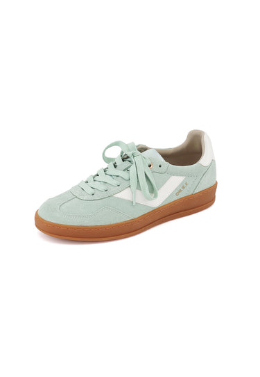 ELVA - Basket en cuir Vert