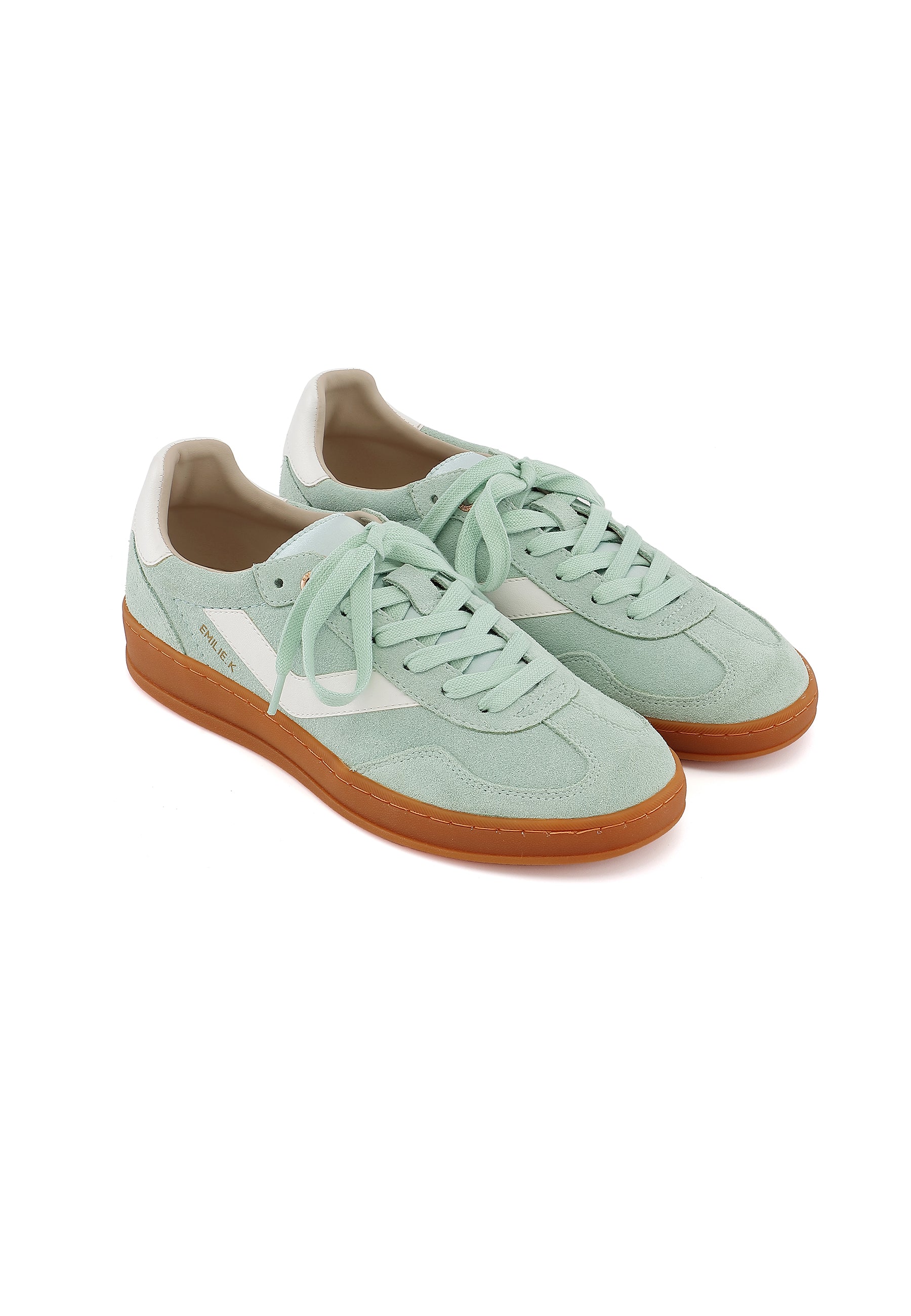ELVA - Basket en cuir Vert