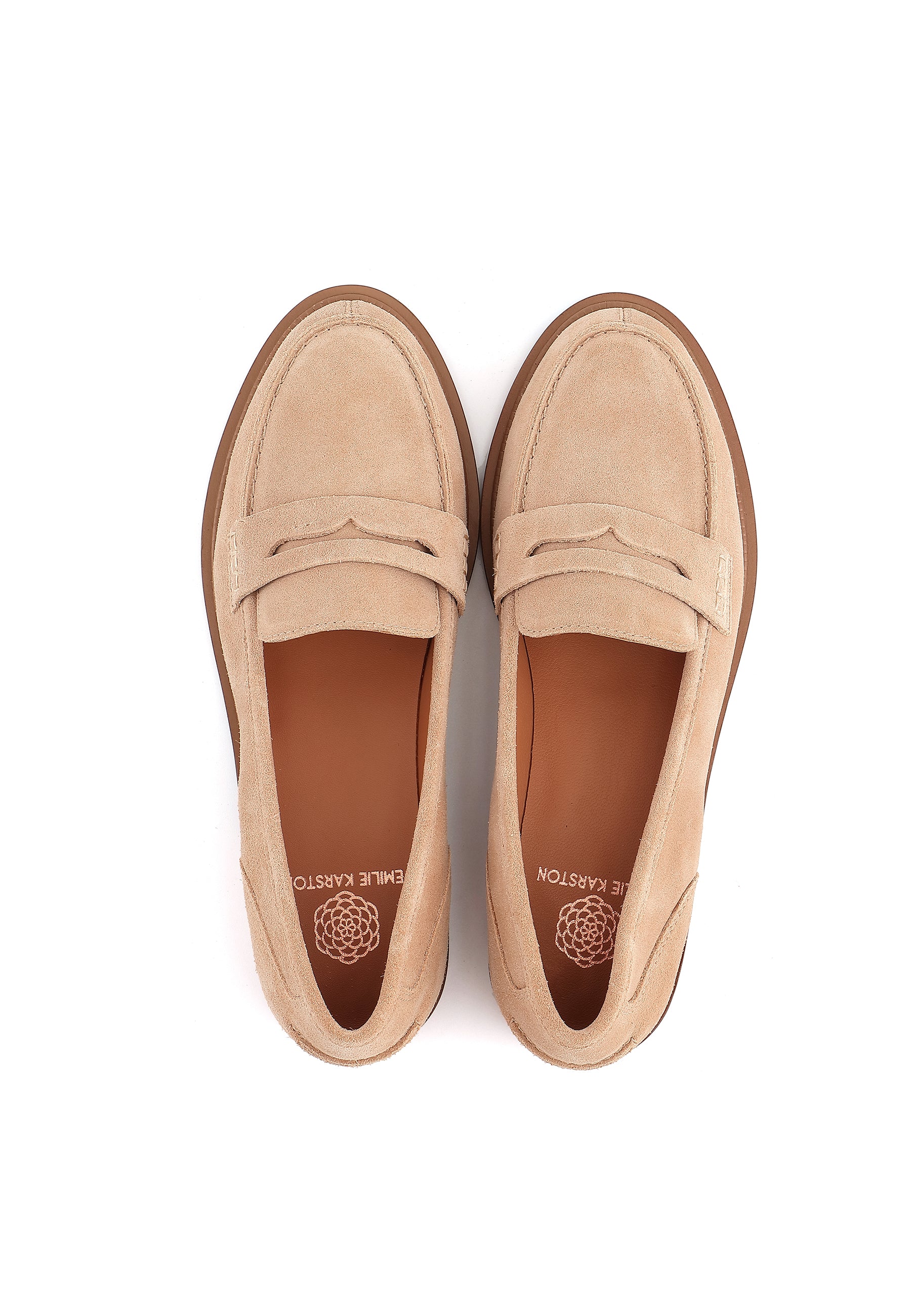 IXIA - Mocassins en cuir Beige