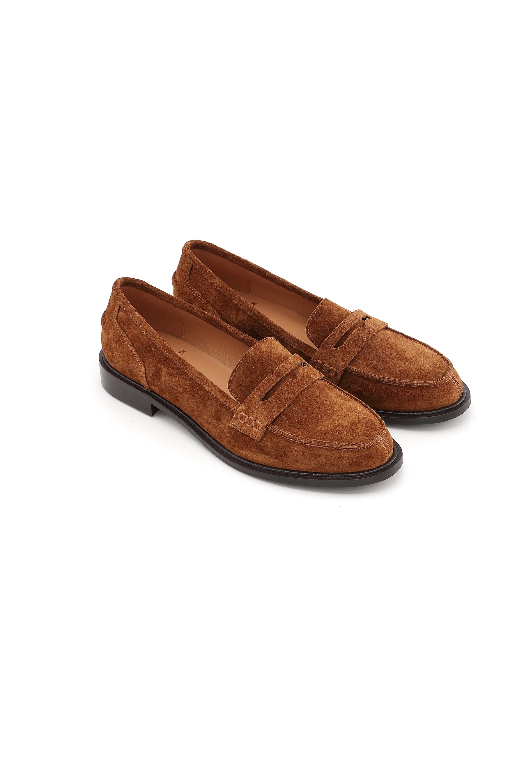 IXIA - Mocassins en cuir Marron/Cognac