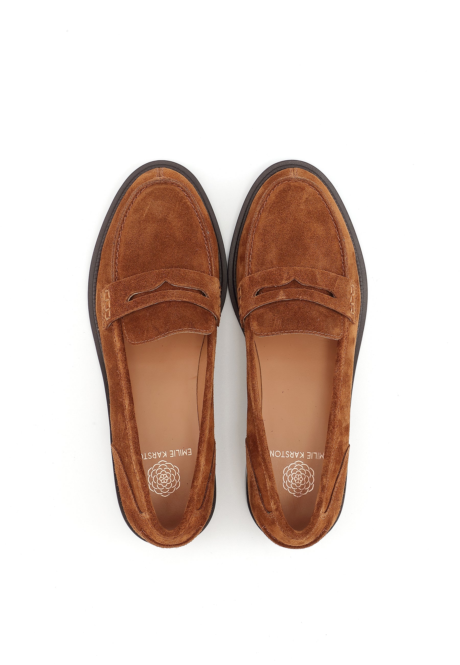 IXIA - Mocassins en cuir Marron/Cognac