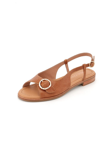 LENNON - Sandales en Cuir Cognac