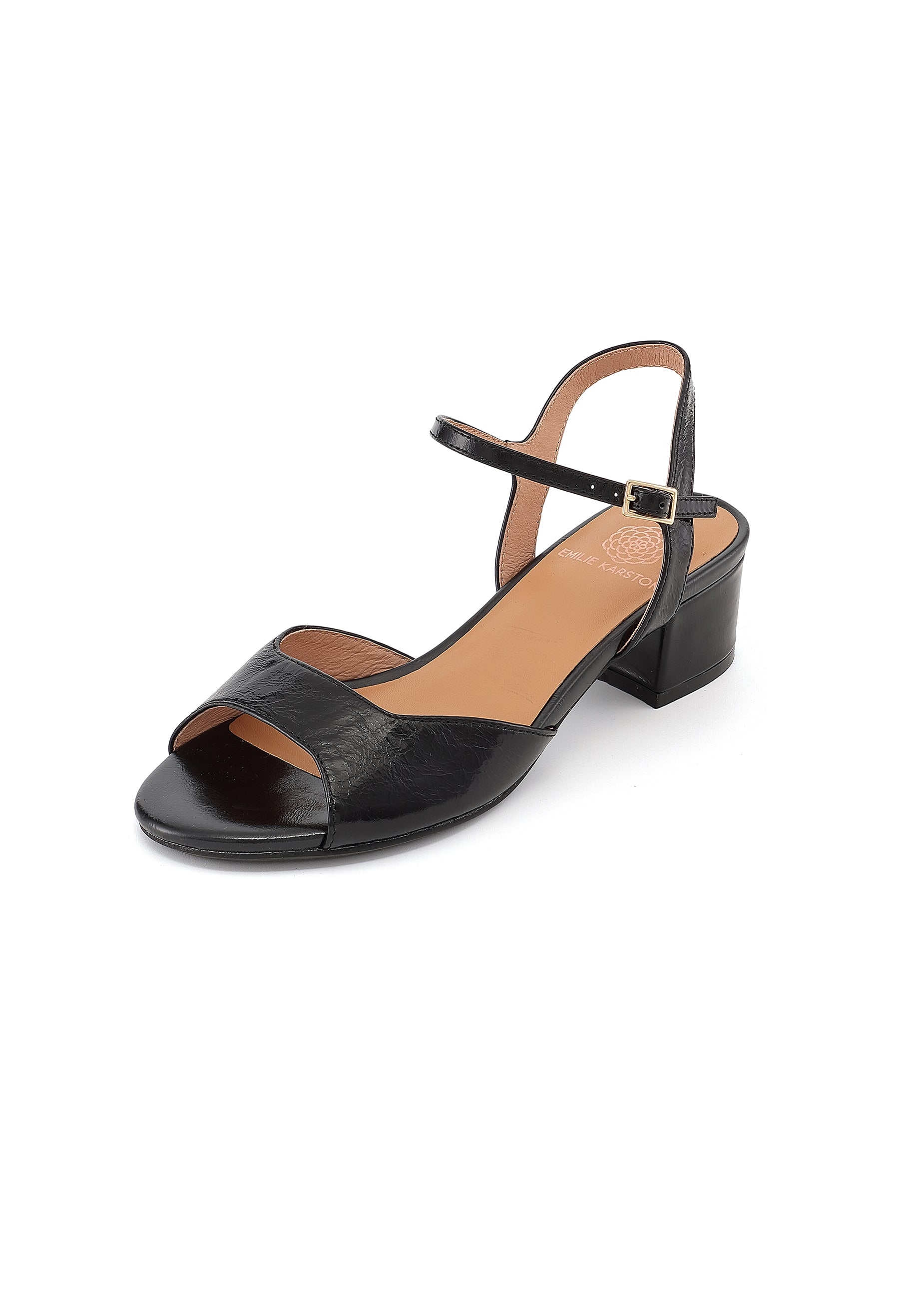 LOUCIA - Sandales à Talons en Cuir Noir