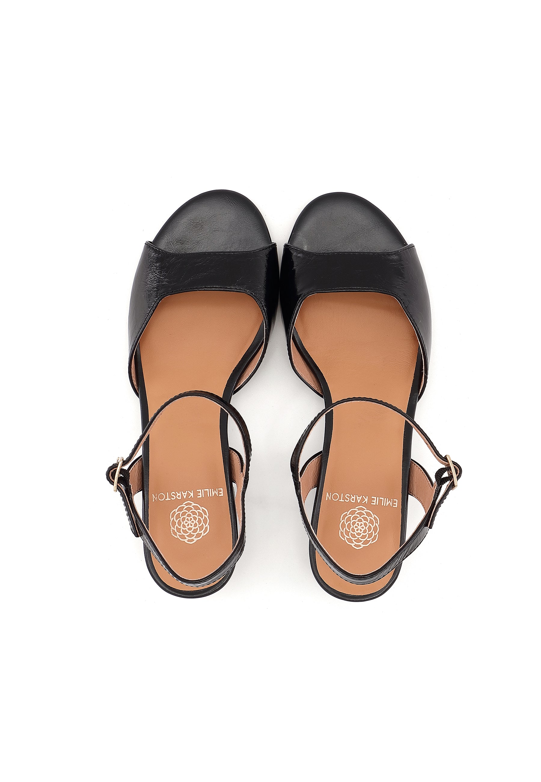 LOUCIA - Sandales à Talons en Cuir Noir