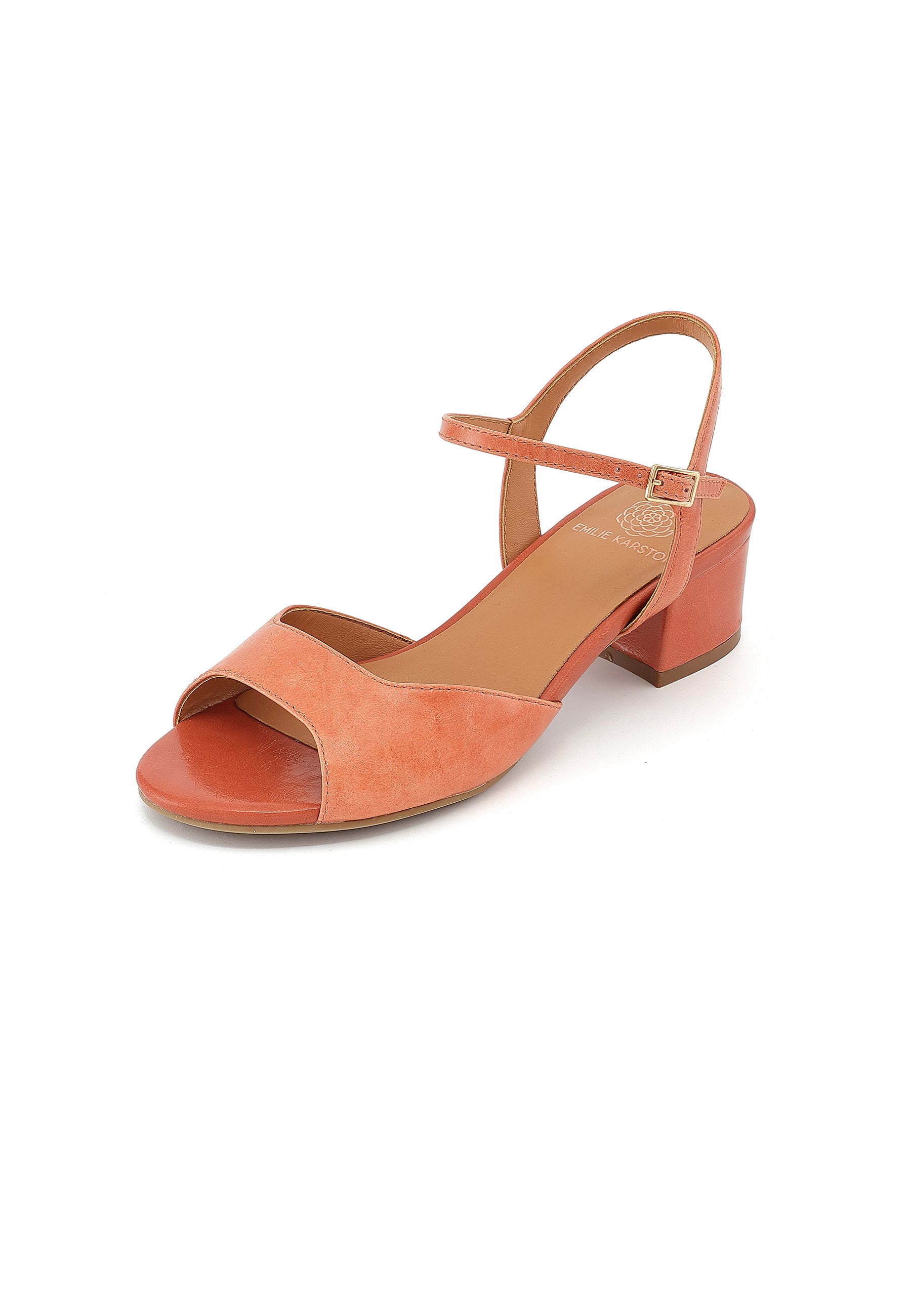 LOUCIA - Sandales à Talons en Cuir Rose