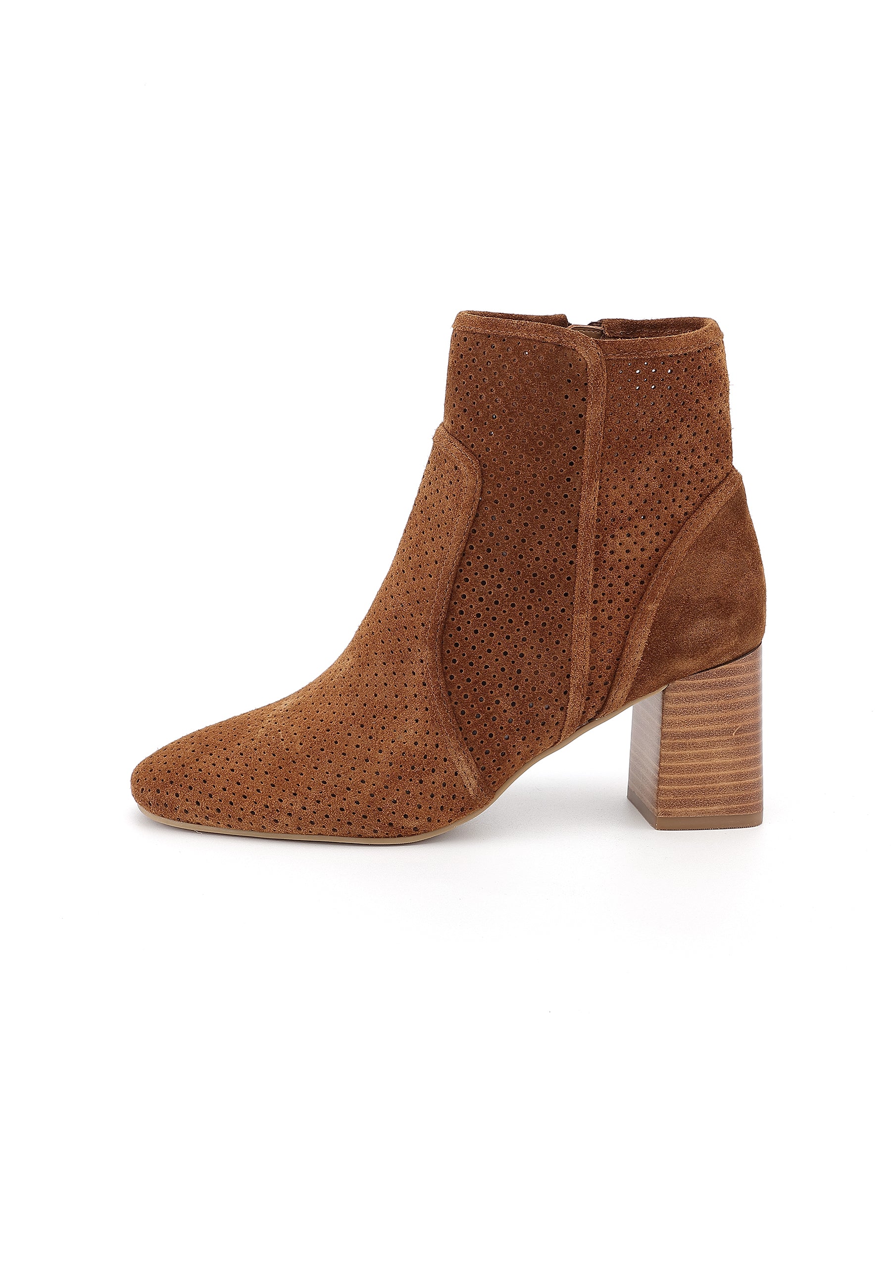 LOUNA - Bottines en cuir Marron/Cognac