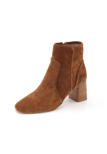 LOUNA - Bottines en cuir Marron/Cognac