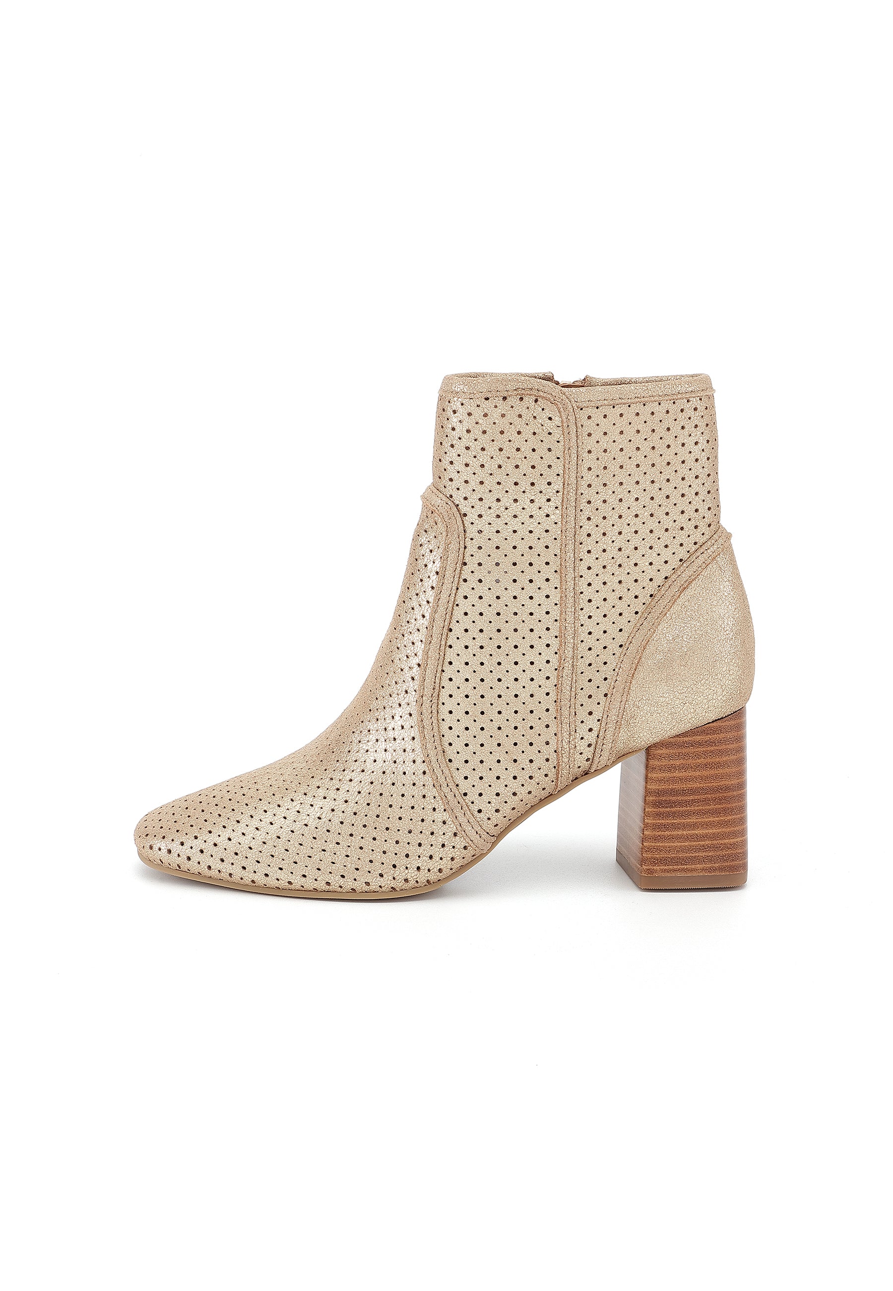 LOUNA - Bottines en cuir Or