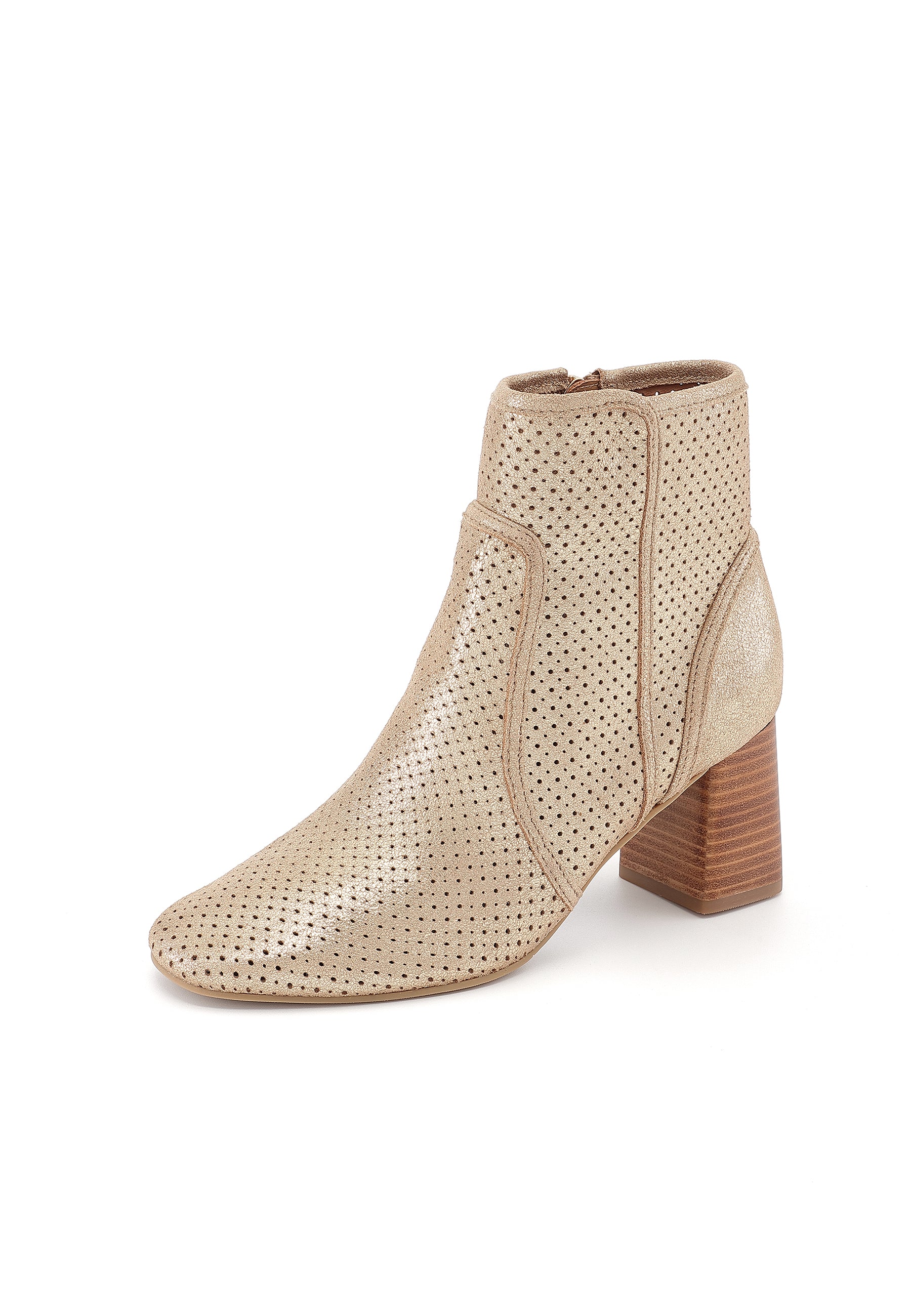LOUNA - Bottines en cuir Or