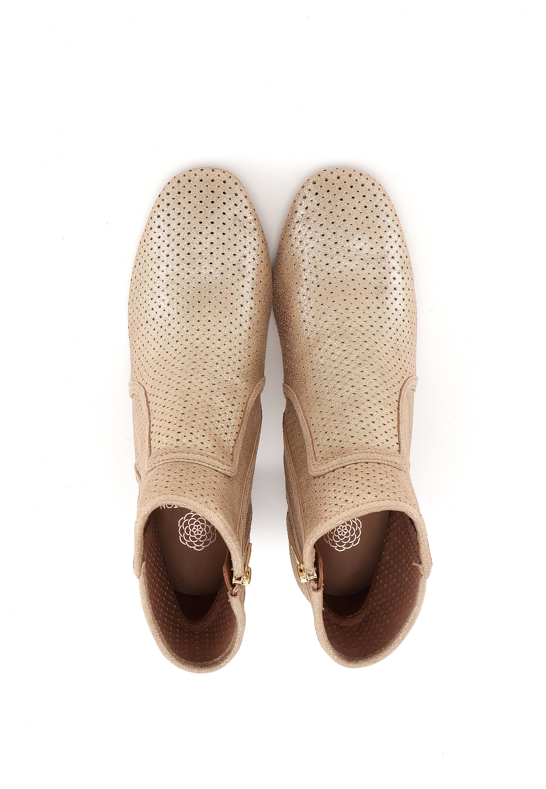 LOUNA - Bottines en cuir Or