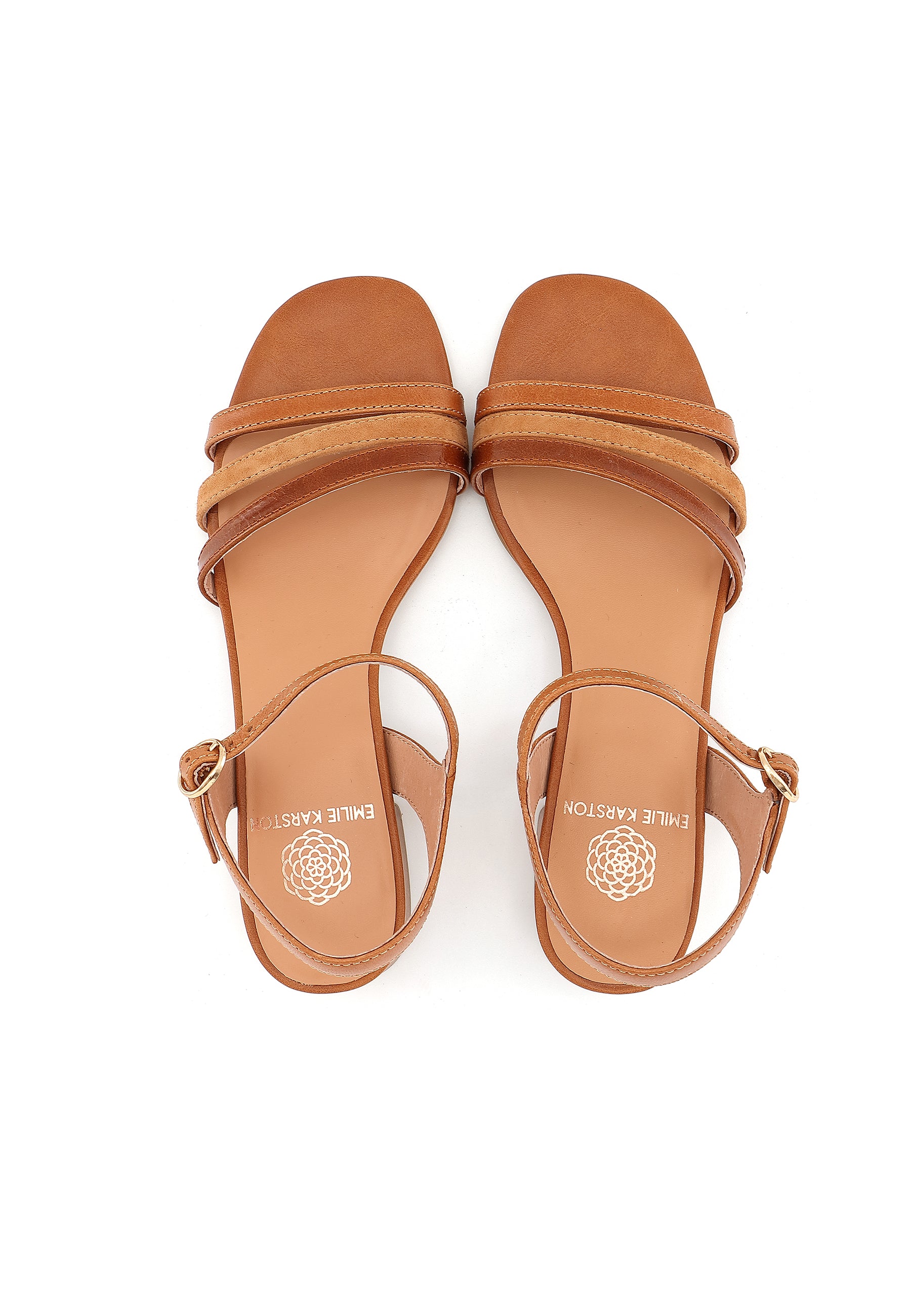 LUAN - Sandales à talons en cuir Camel