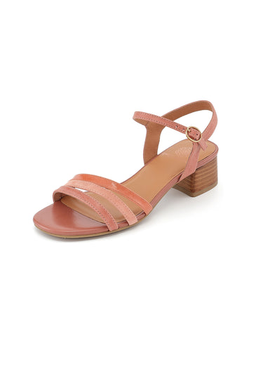 LUAN - Sandales à talons en cuir Rose