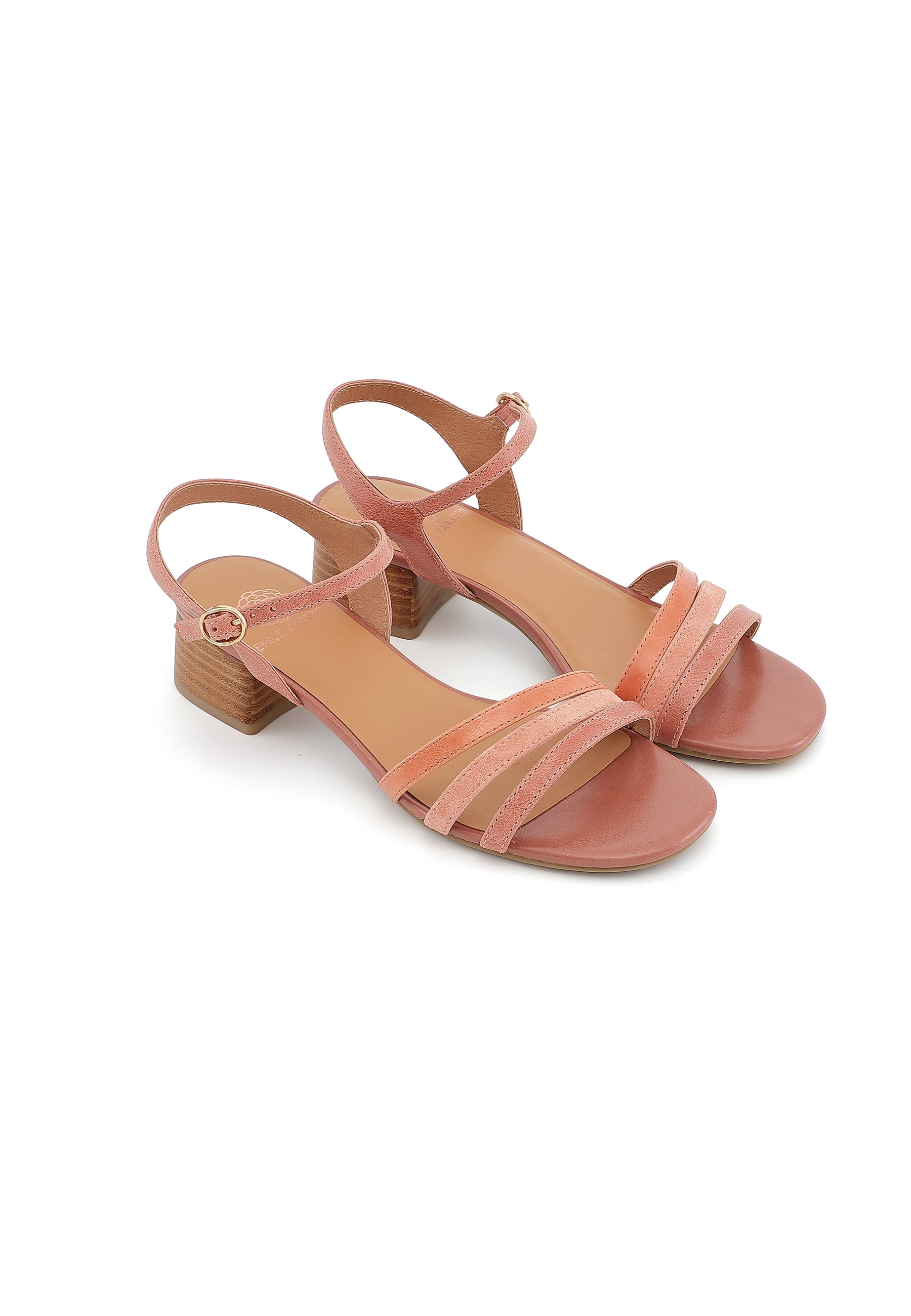 LUAN - Sandales à talons en cuir Rose