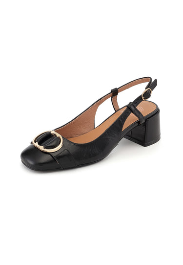 MAÉ - Escarpins avec boucle en cuir Noir