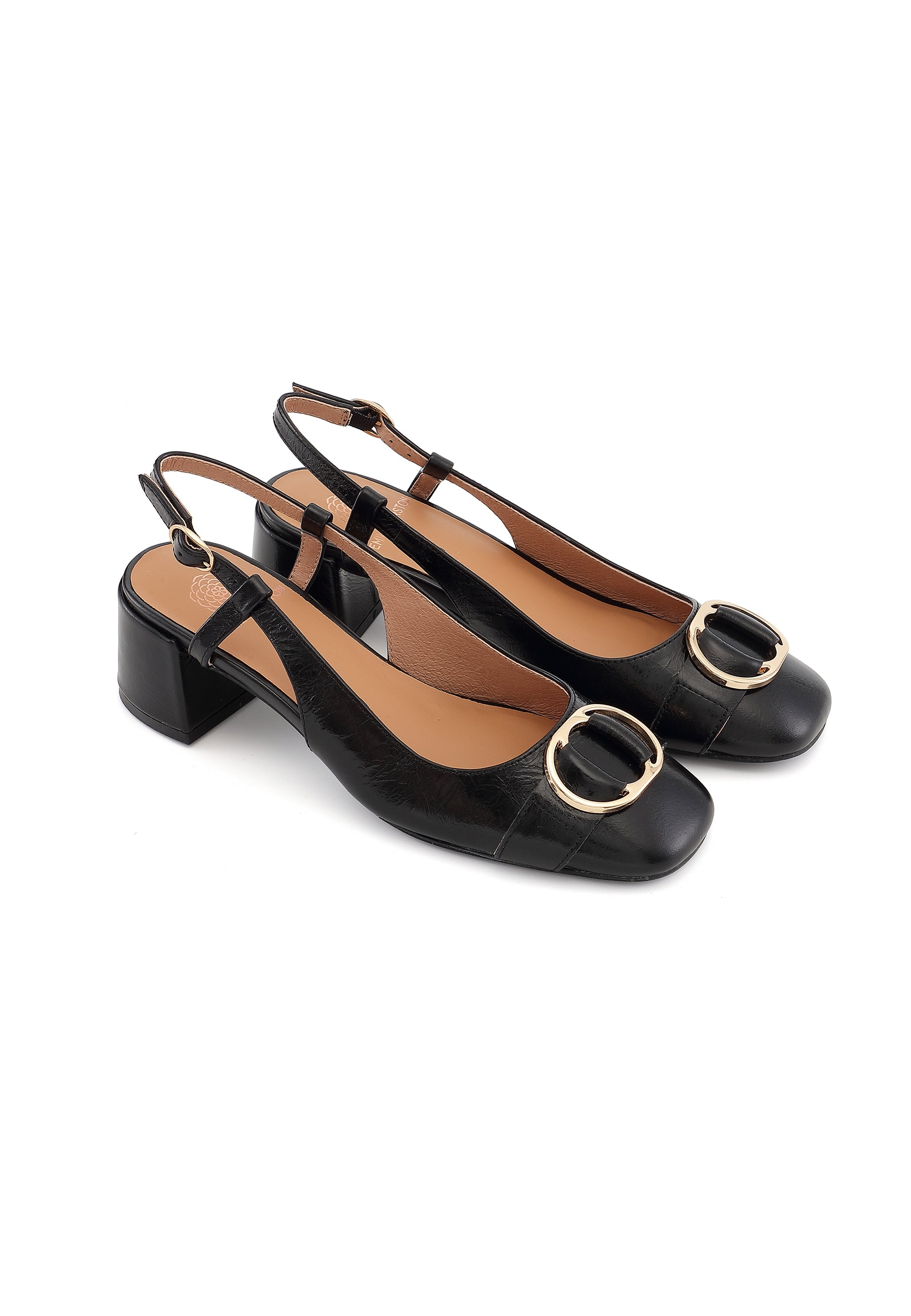 MAÉ - Escarpins avec boucle en cuir Noir