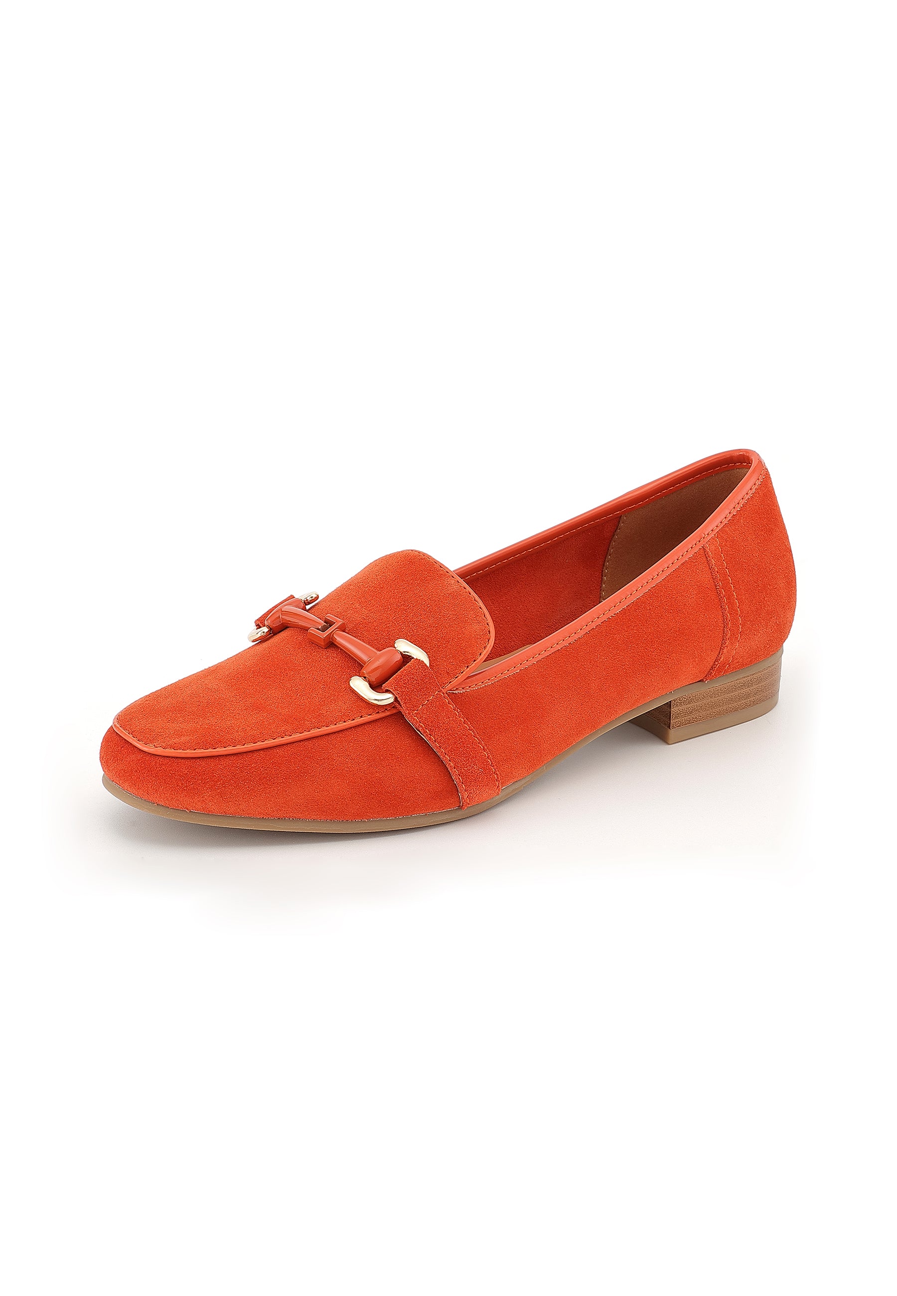 MARCIA - Mocassin en cuir Orange