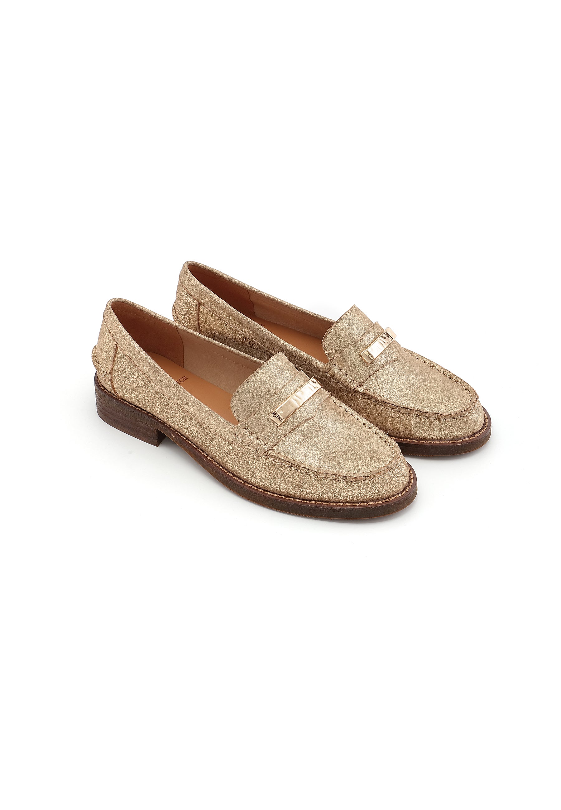 MARGOT - Mocassins en cuir Or