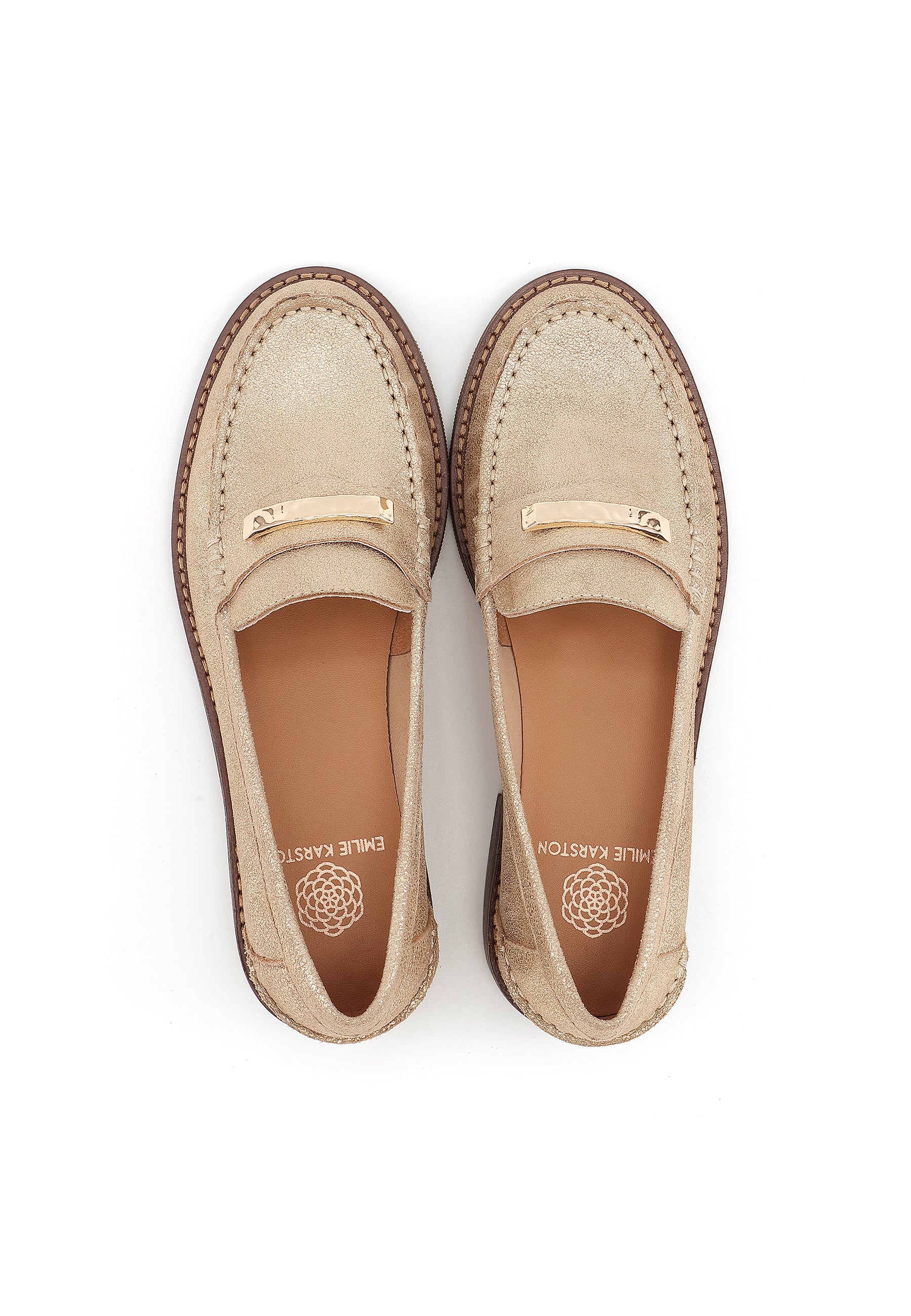 MARGOT - Mocassins en cuir Or