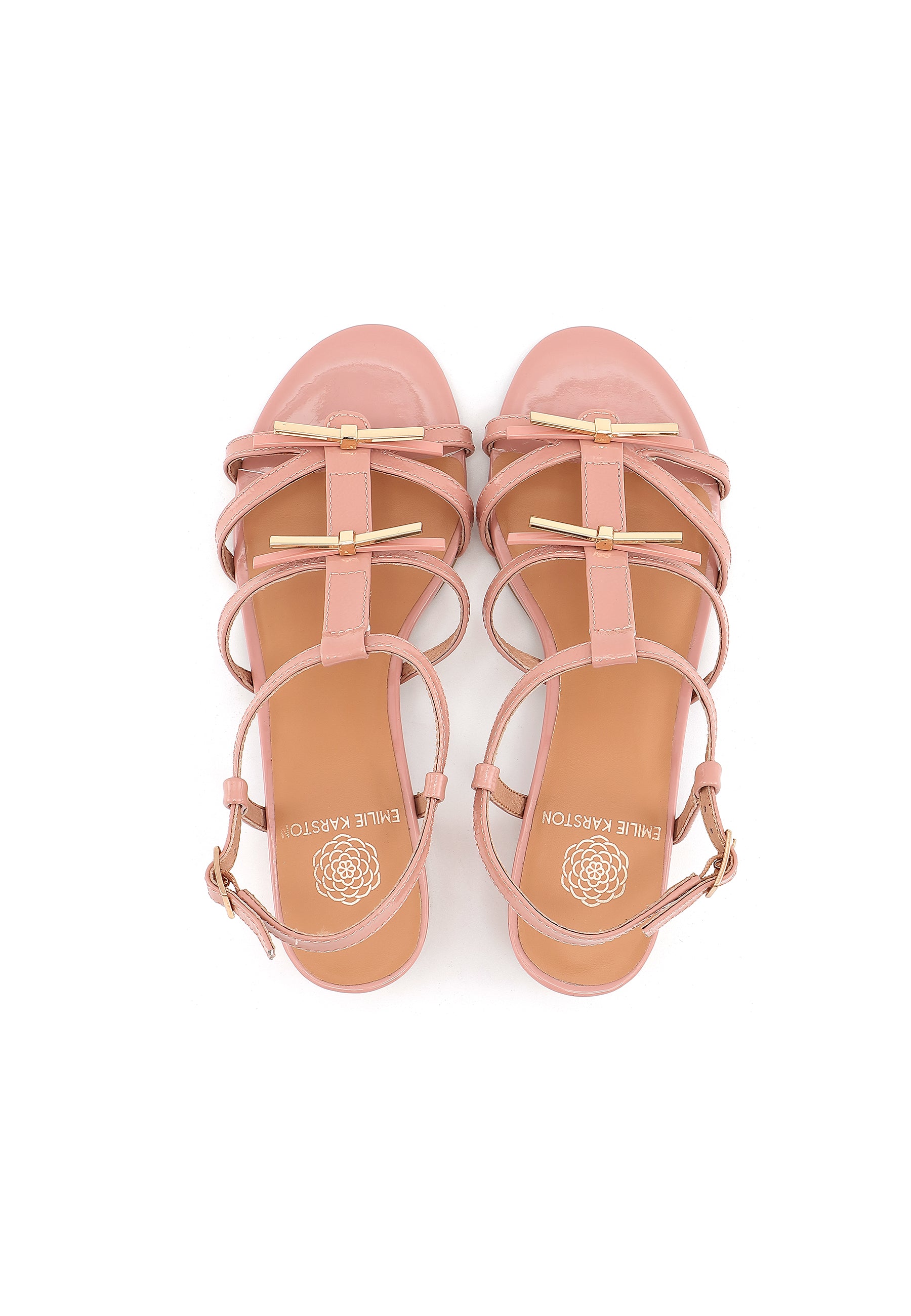 NELIA - Sandales à Talons en Cuir Rose