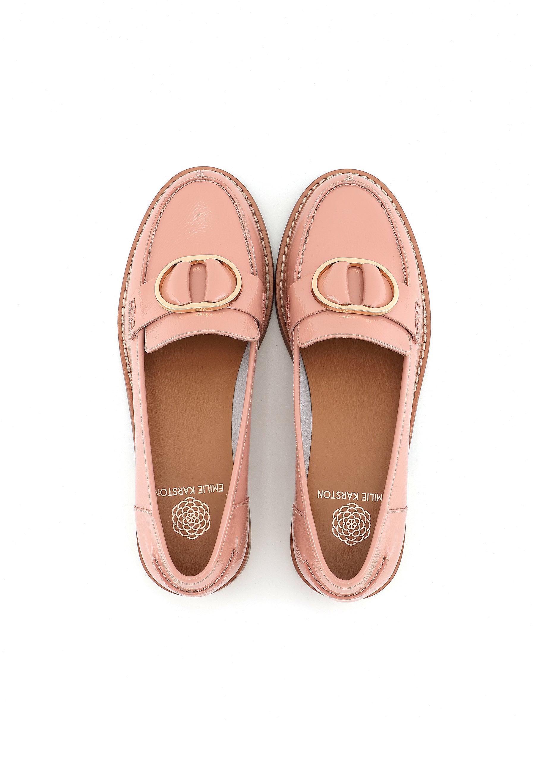 NORA - Mocassins en cuir Rose