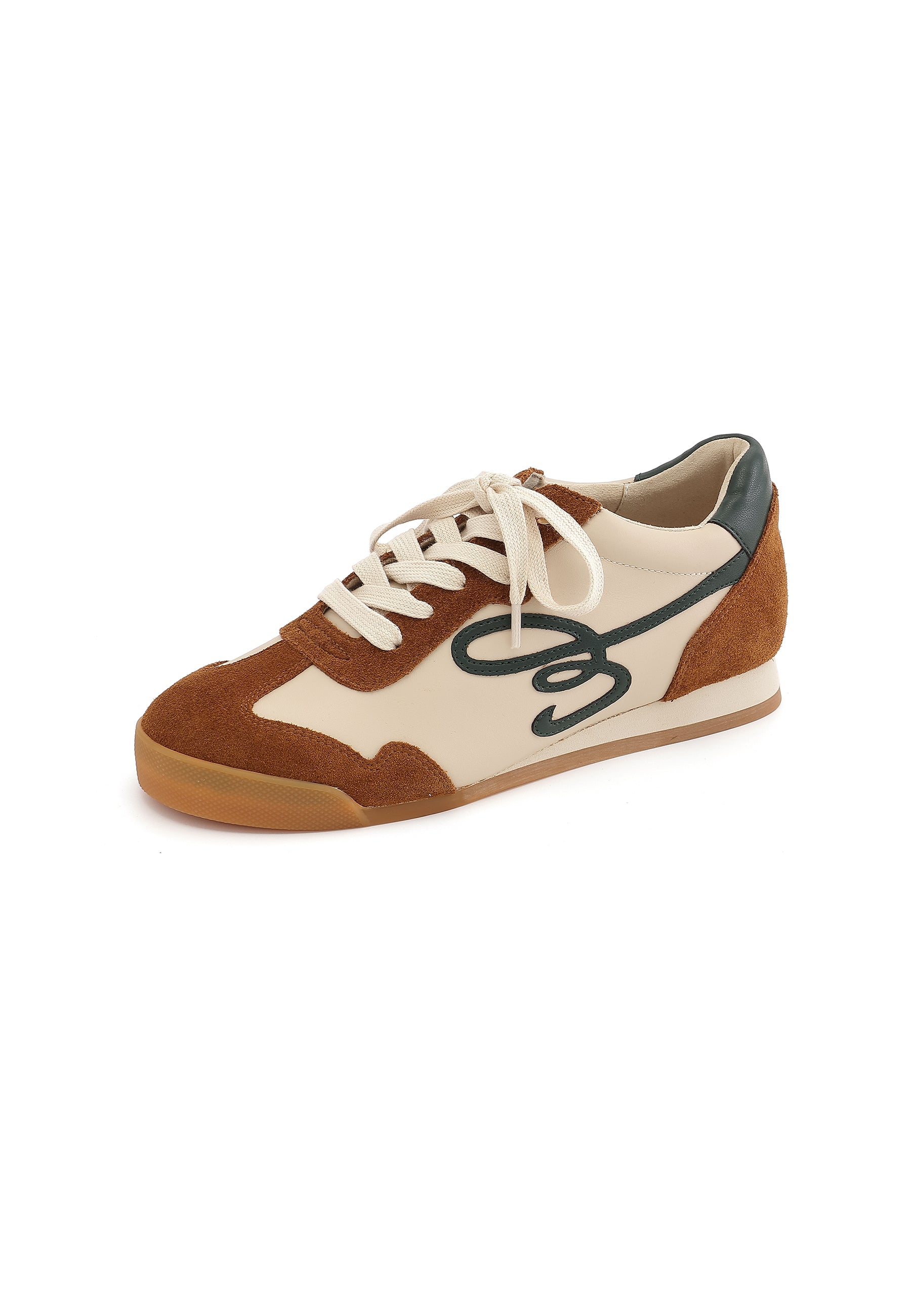 RAFAELLE - Baskets en cuir Camel