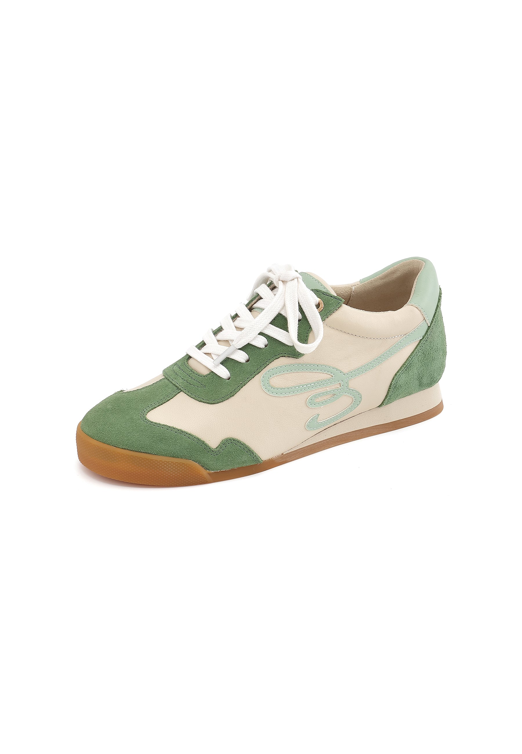 RAFAELLE - Baskets en cuir Vert