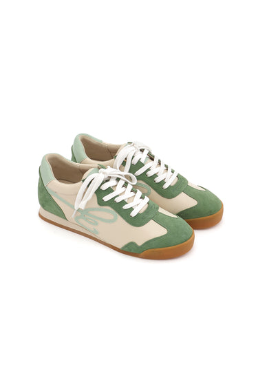 RAFAELLE - Baskets en cuir Vert