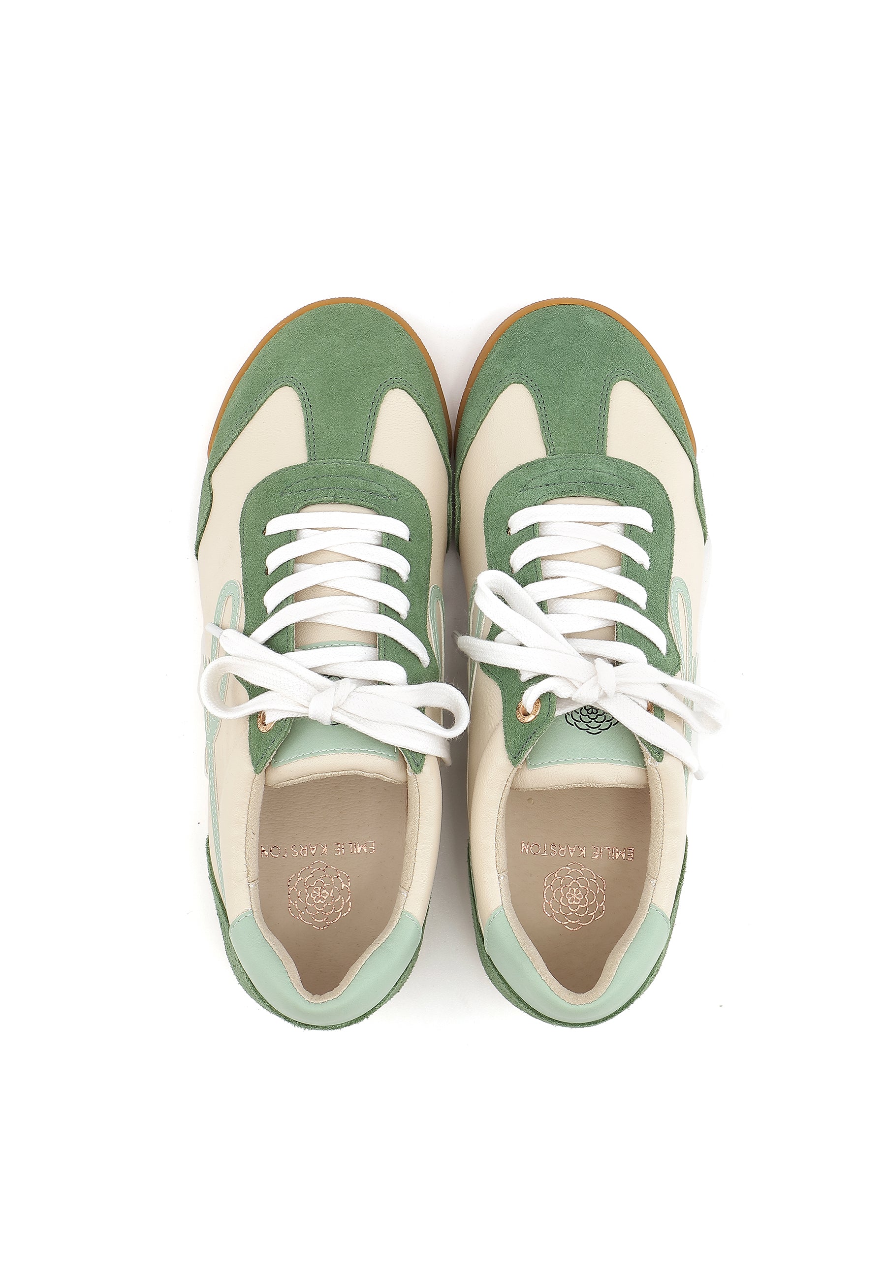 RAFAELLE - Baskets en cuir Vert