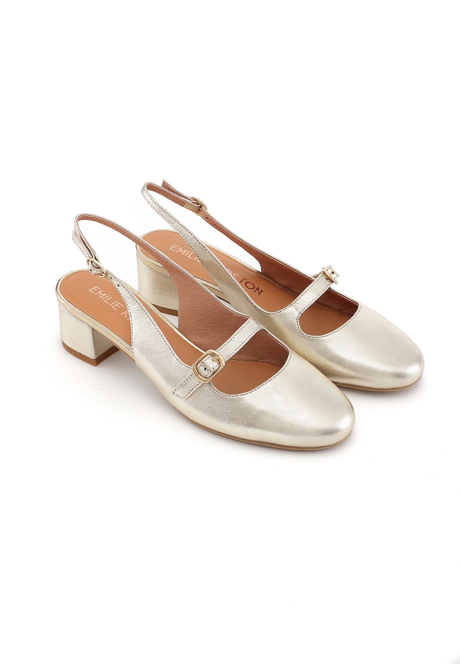 ROSANA - Escarpins en cuir Or/Platine