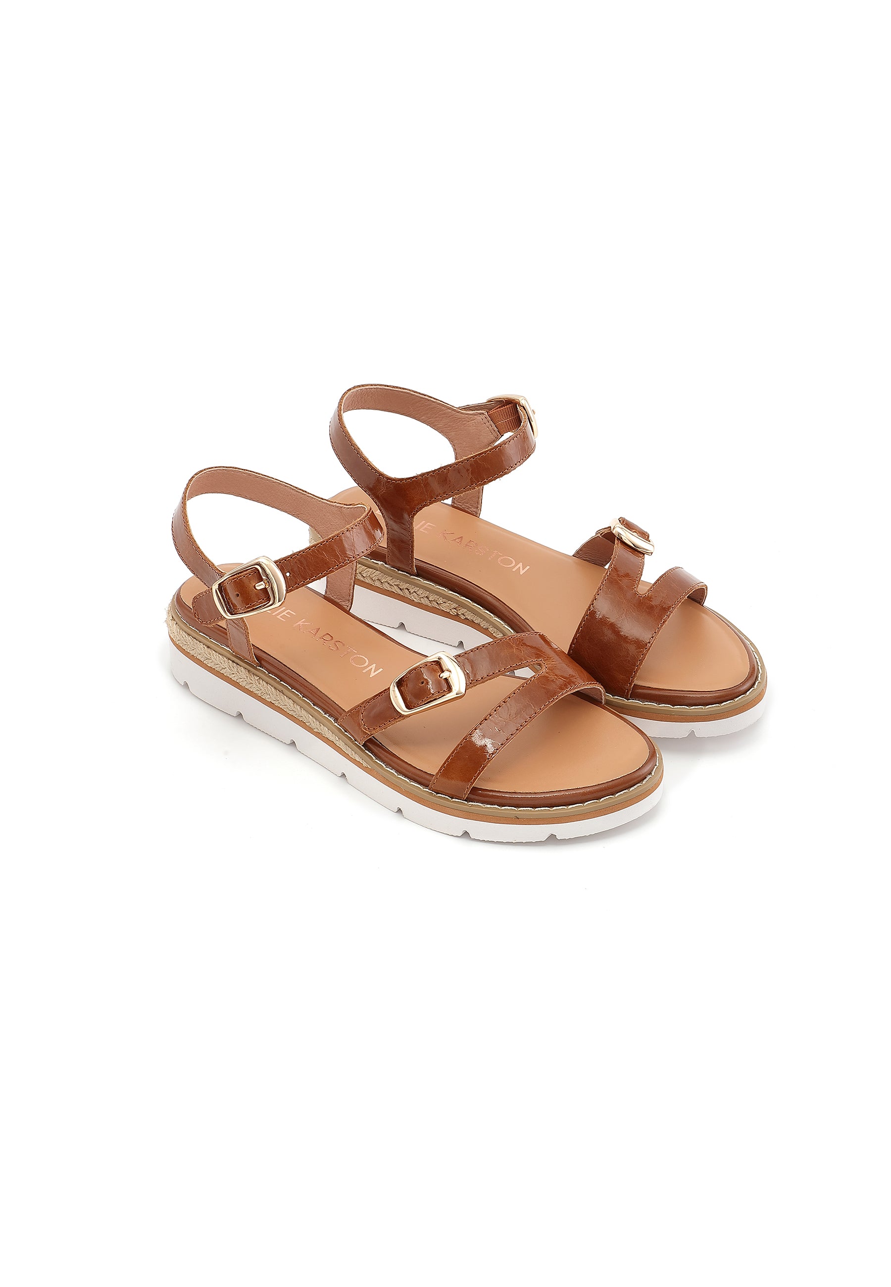 SIRA - Sandales Plateforme en Cuir Camel