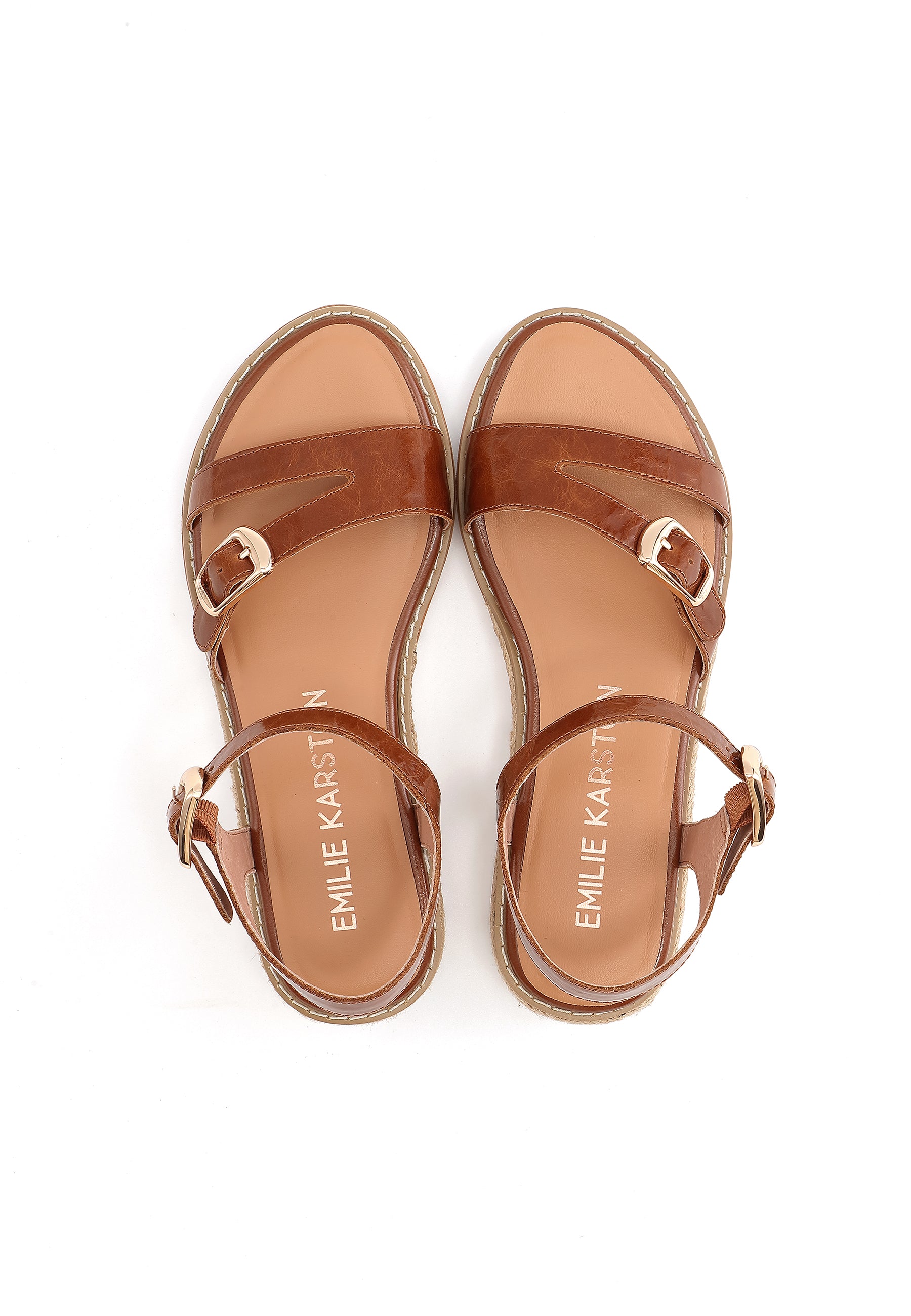 SIRA - Sandales Plateforme en Cuir Camel