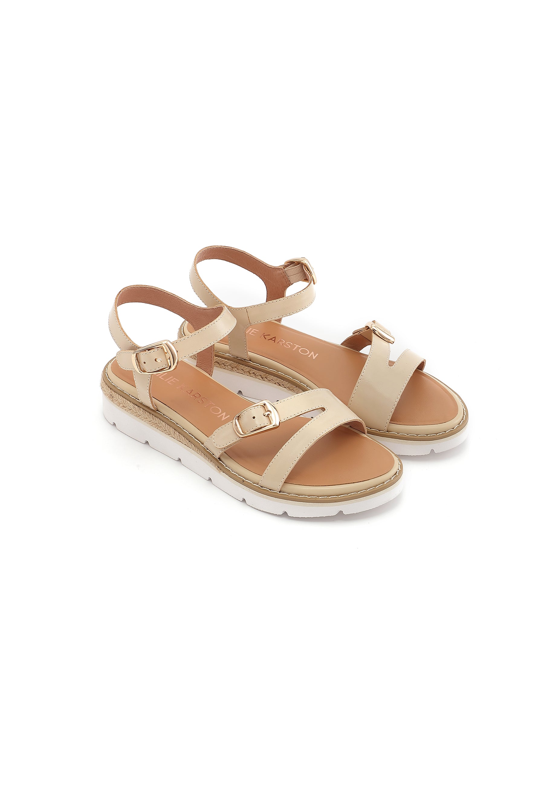SIRA - Sandales Plateforme en Cuir Crème