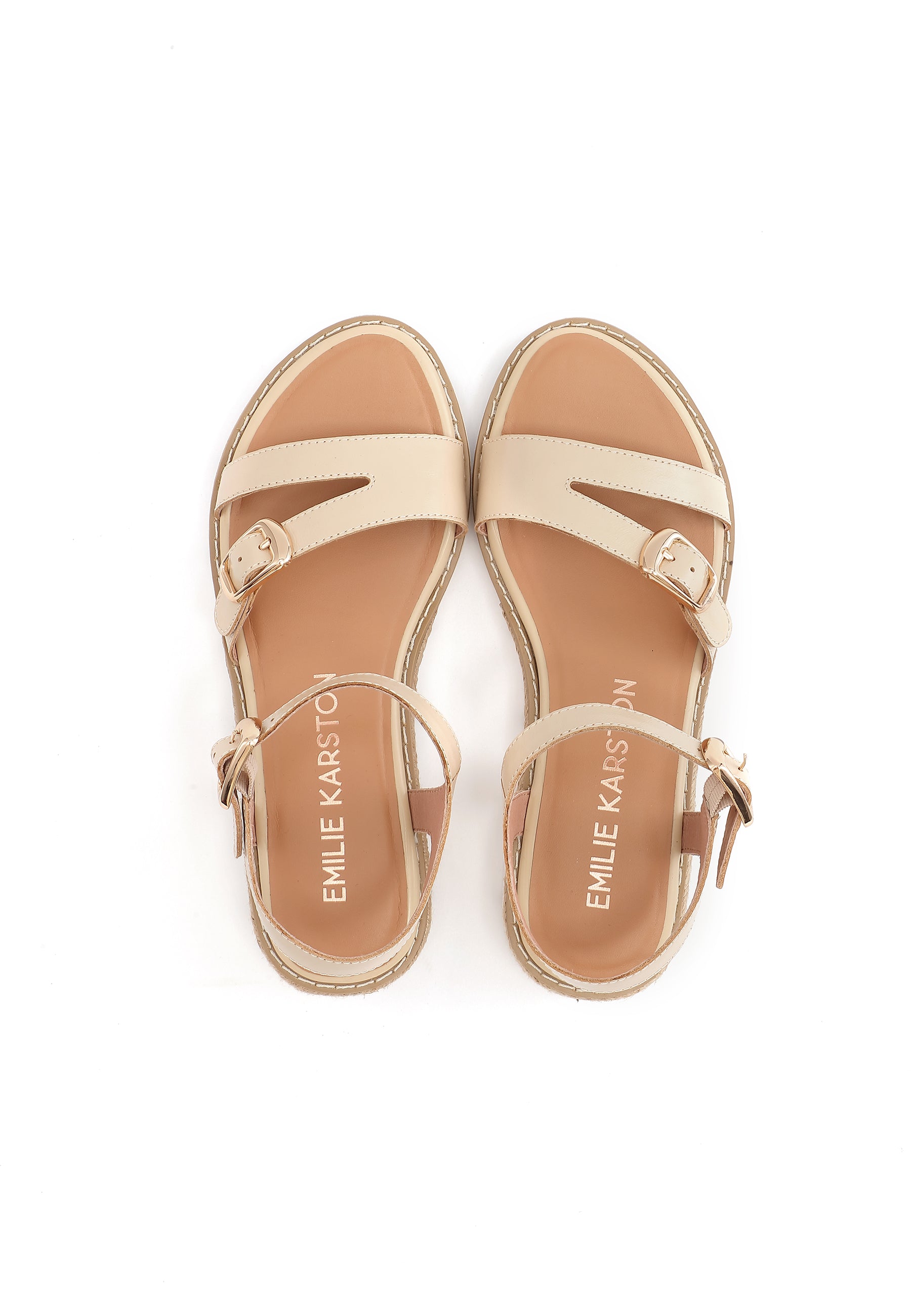 SIRA - Sandales Plateforme en Cuir Crème