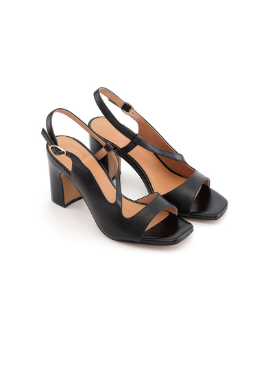 SUZANNA - Sandales à Talons en cuir Noir