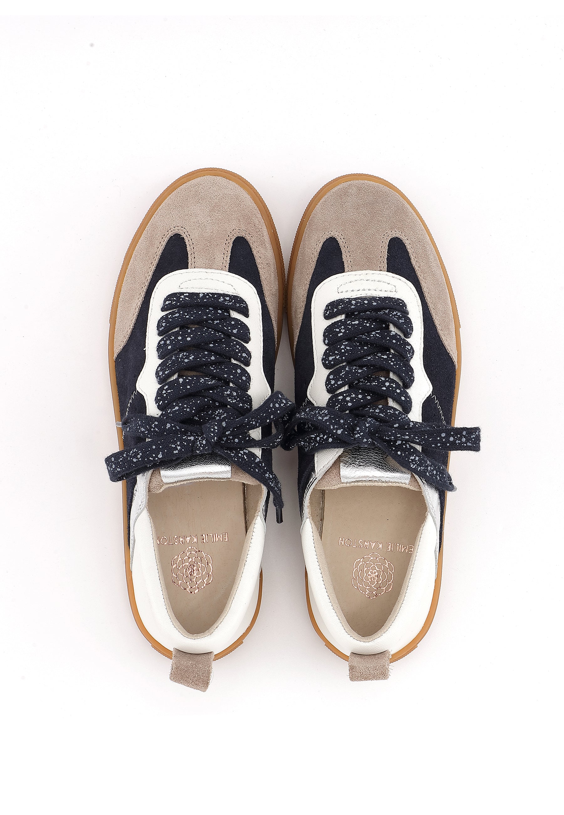 TAIS - Baskets en cuir Marine