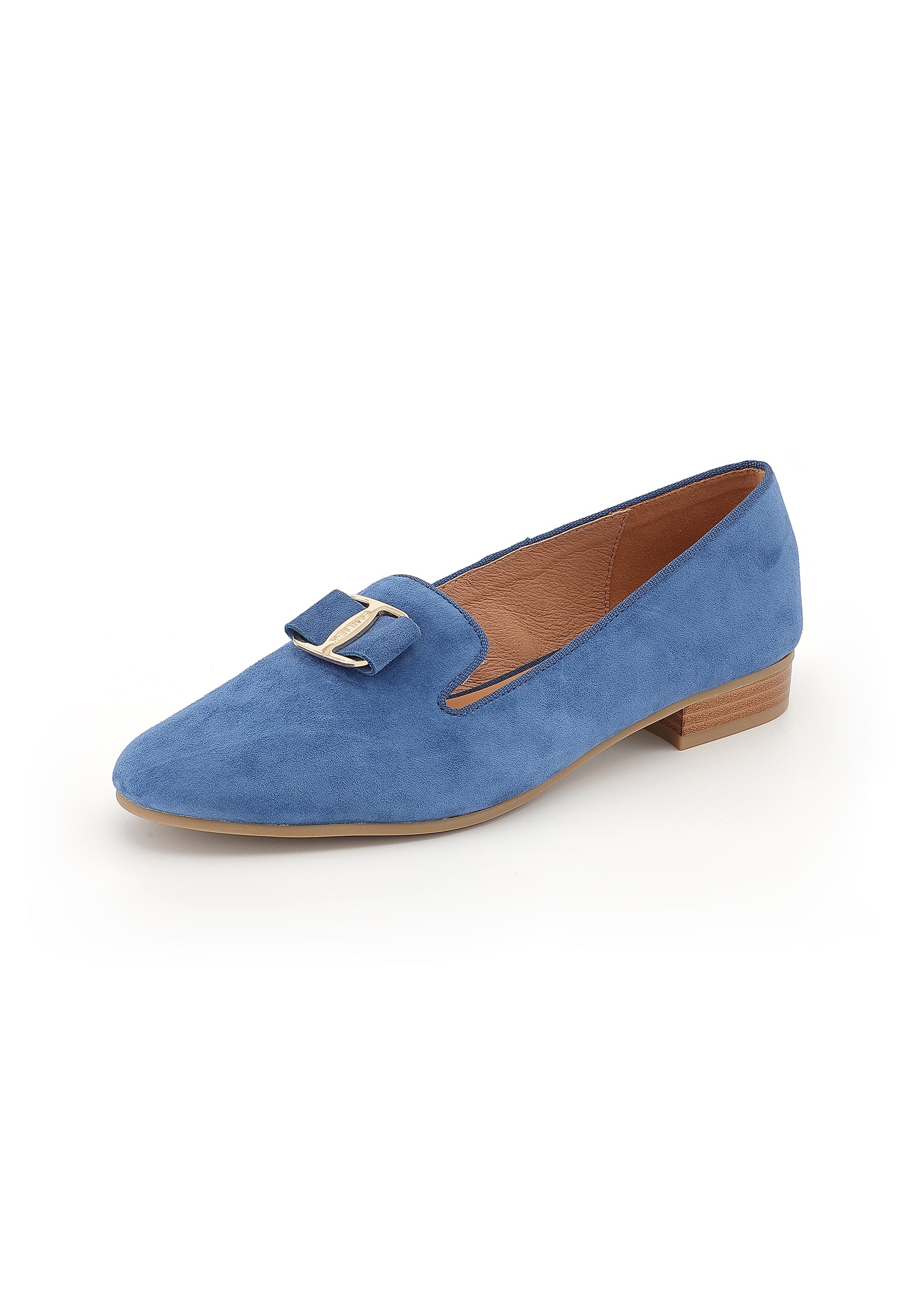 YUNI - Mocassins en cuir Bleu à boucle