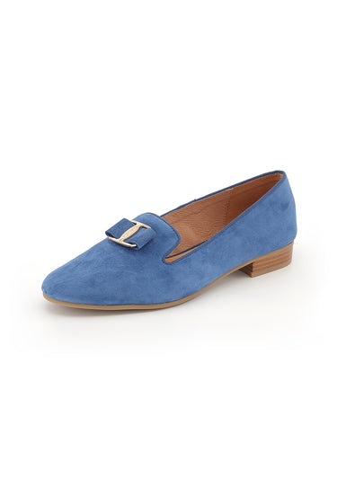 YUNI - Mocassins en cuir Bleu à boucle