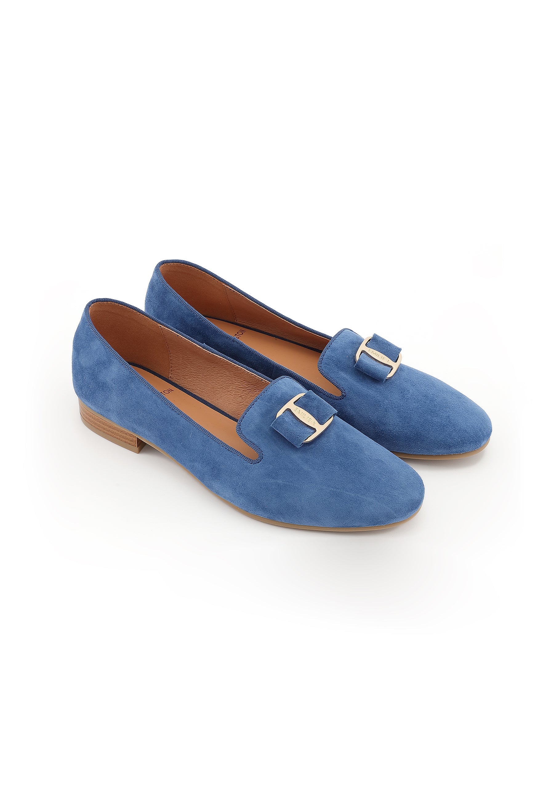 YUNI - Mocassins en cuir Bleu à boucle