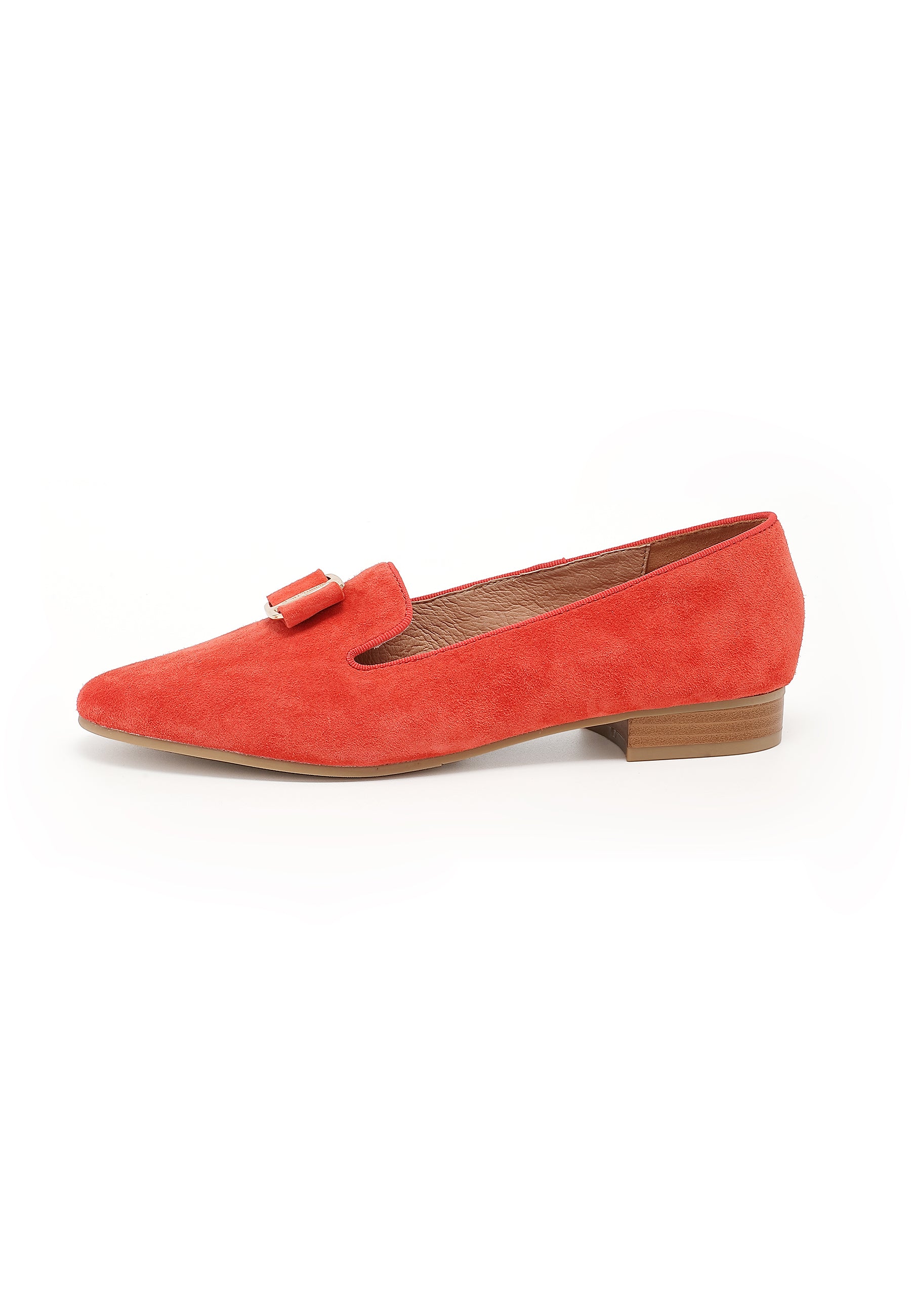 YUNI - Mocassins en cuir Corail à boucle