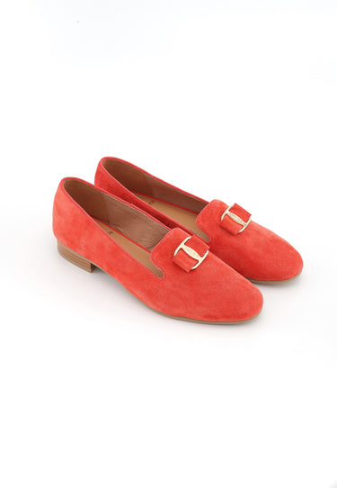 YUNI - Mocassins en cuir Corail à boucle