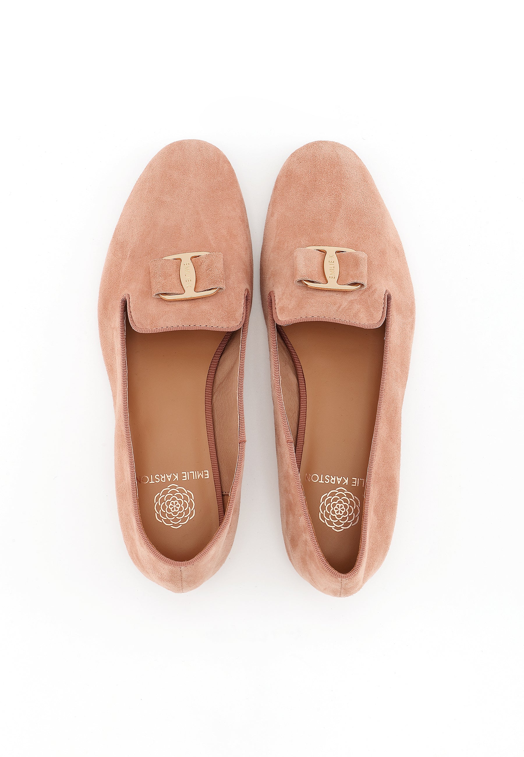 YUNI - Mocassins en cuir Rose Poudré à boucle