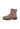 KANE - Bottines Front Zip en Croûte de Cuir Taupe