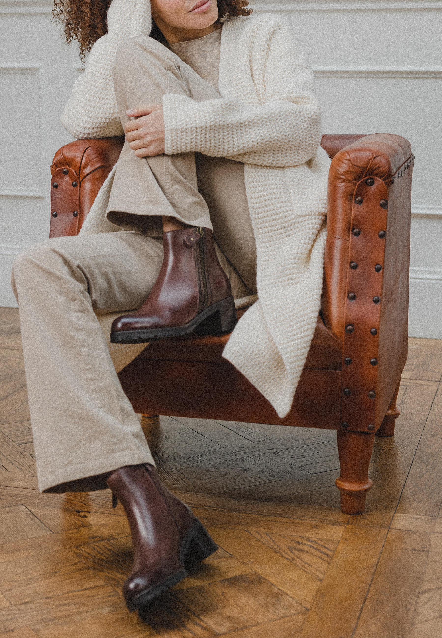 BOTTINES TESSE - Marron