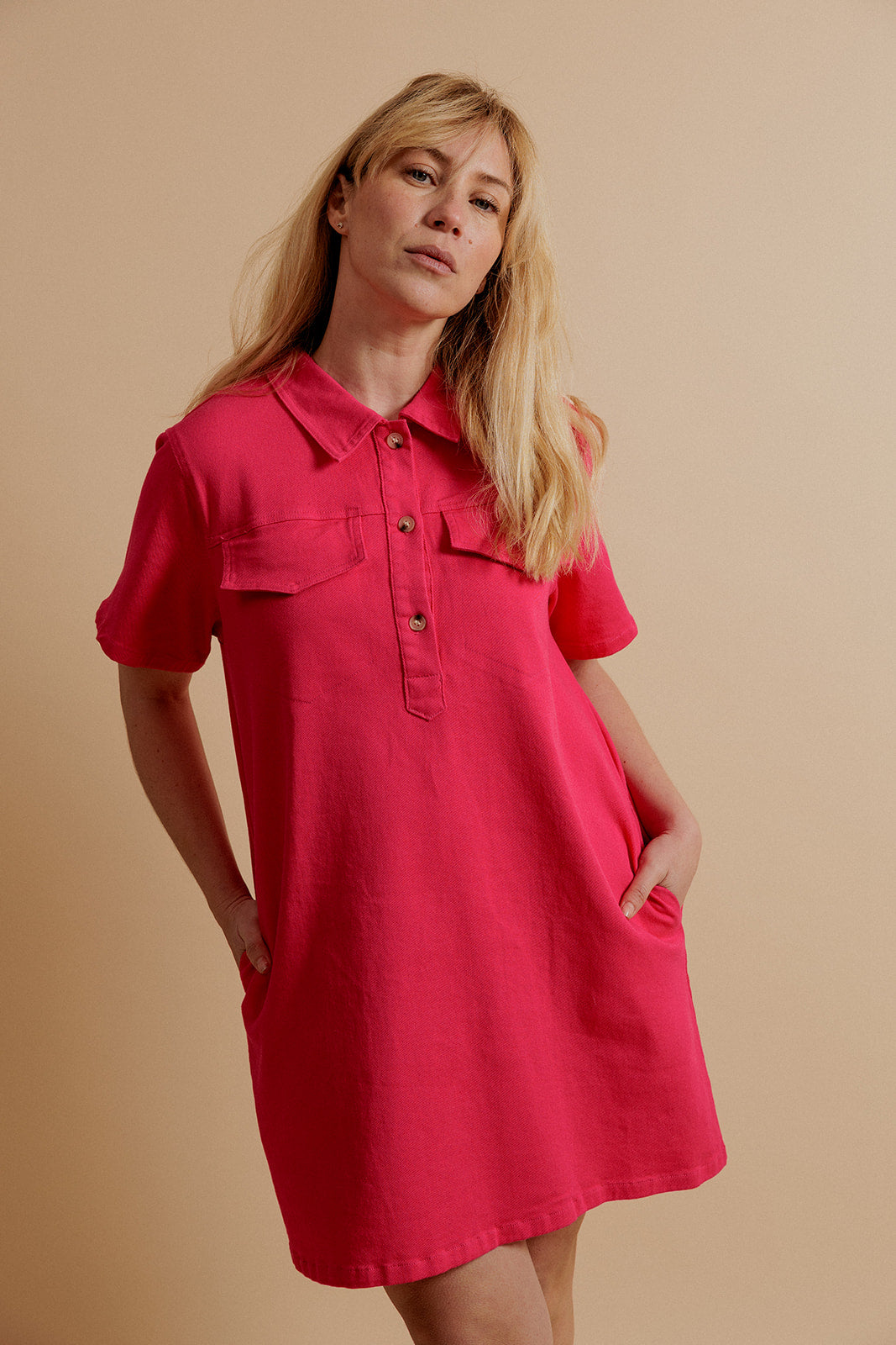 ADELINE DRESS - FUCHSIA
